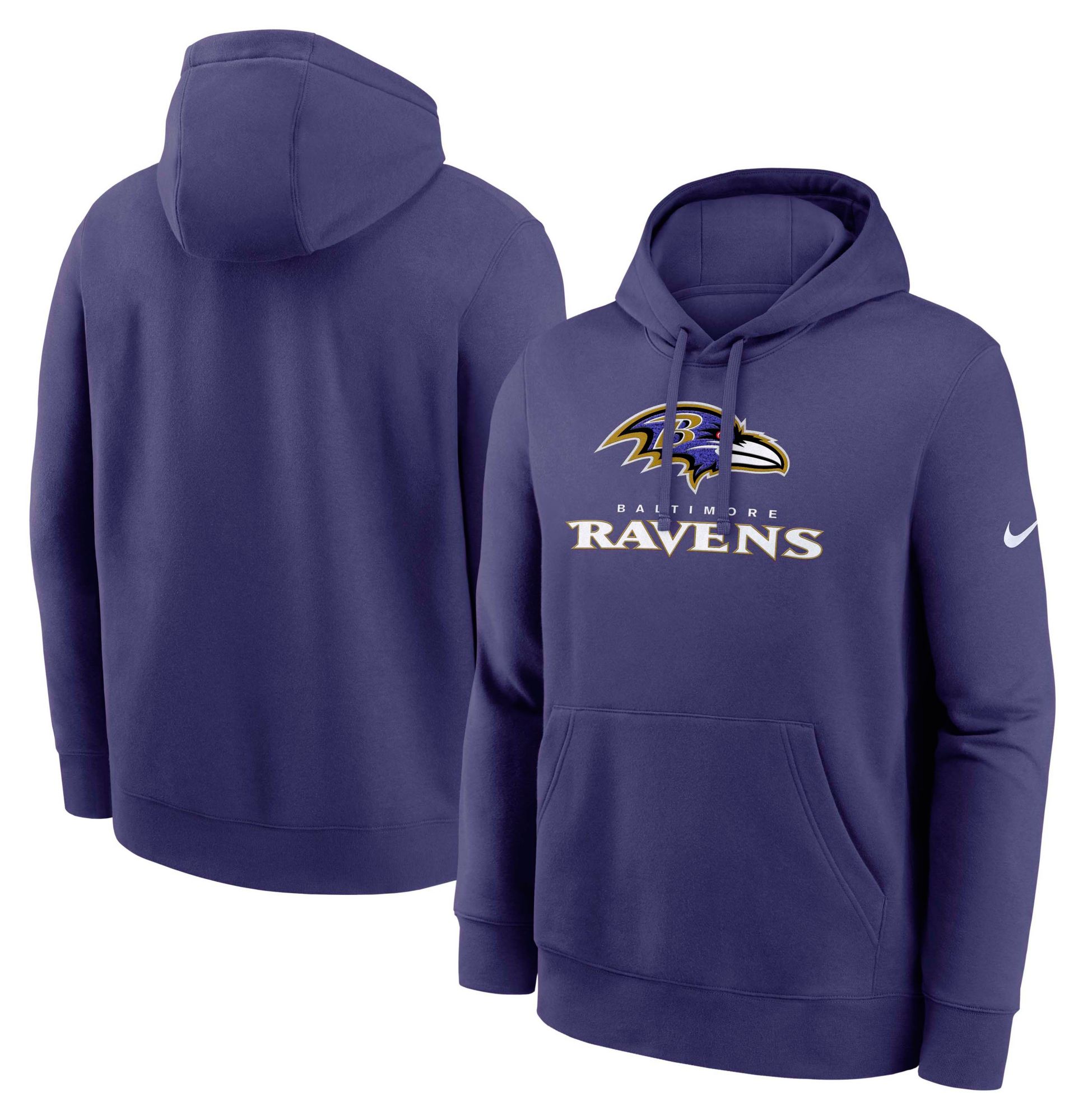Nike Men's Baltimore Ravens New Orchid Rewind Club Fleece Pullover Hoodie product image