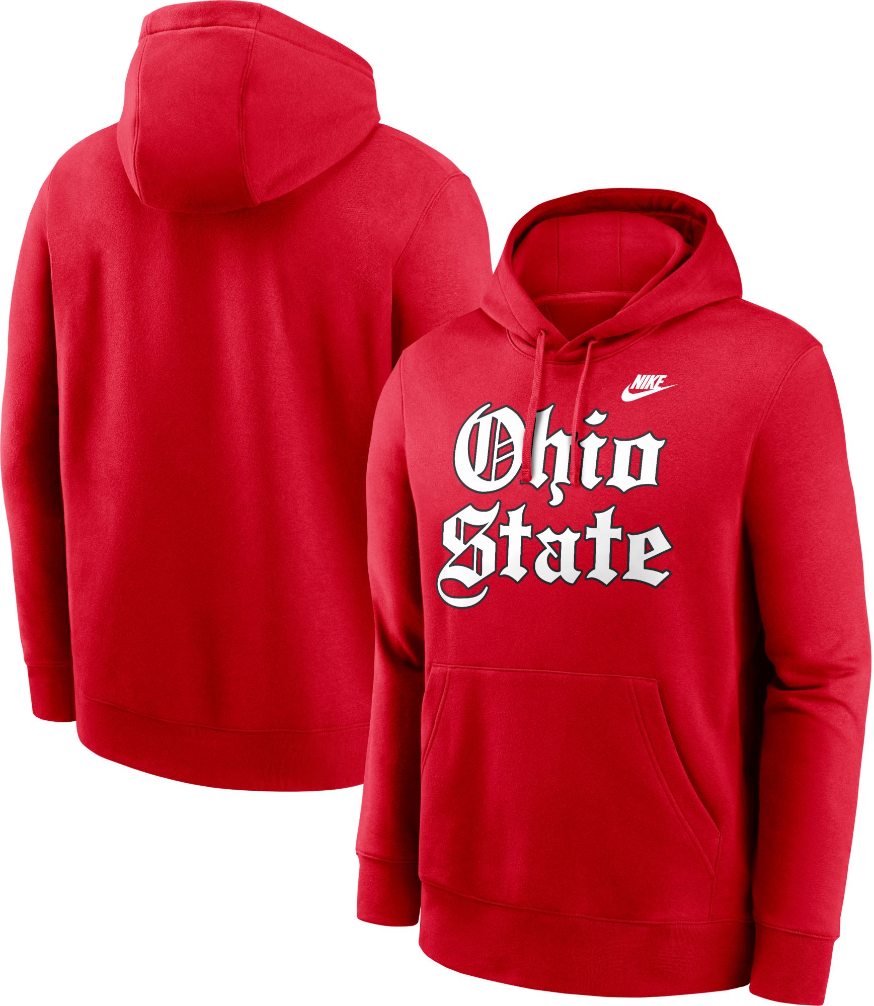 Nike Men's Ohio State Buckeyes Red Old English Pullover Hoodie product image