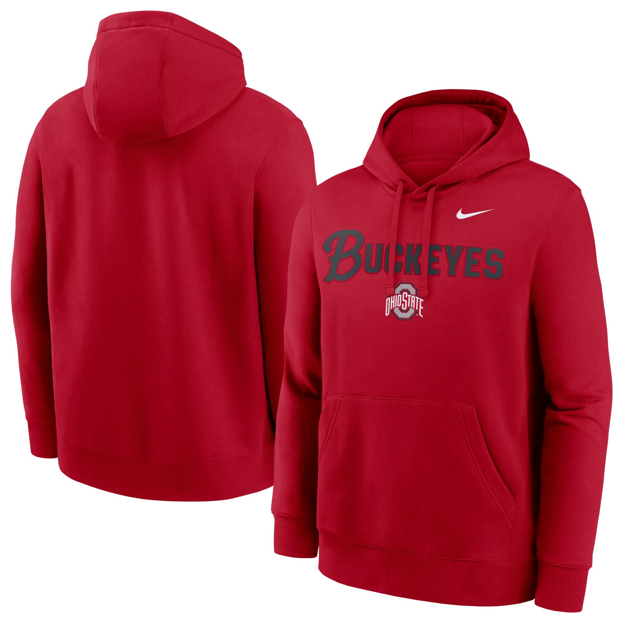Nike Men's Ohio State Buckeyes University Red Club Fleece Tackle Twill Hoodie product image