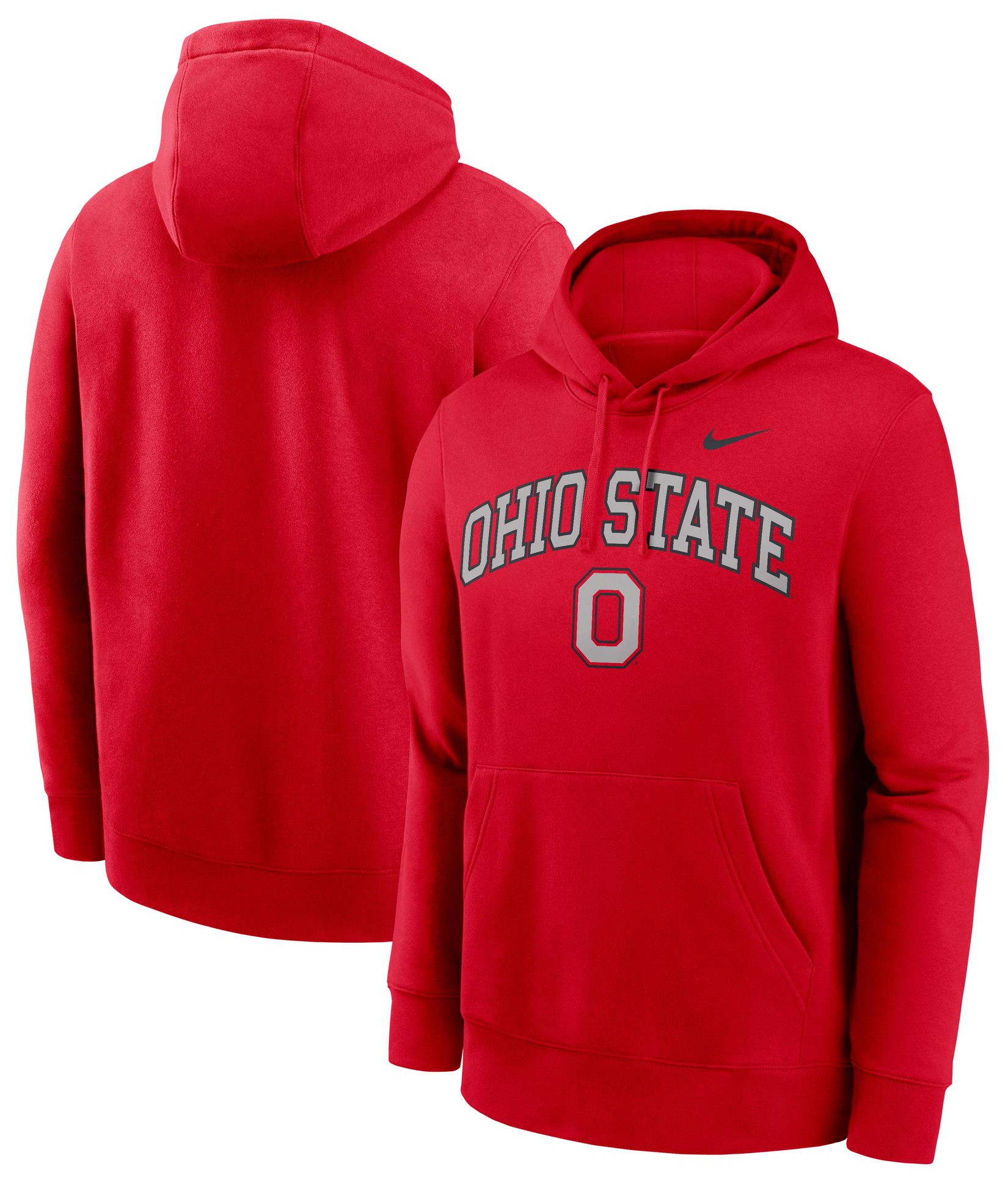 Nike Men's Ohio State Buckeyes University Red Club Fleece Arch Pullover Hoodie product image