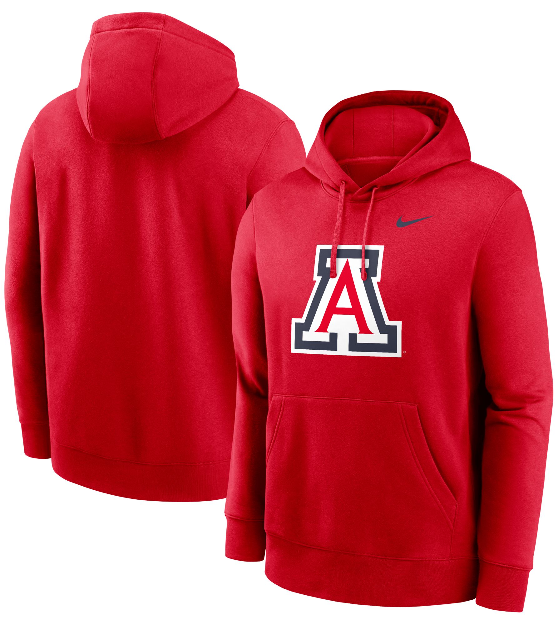 Nike Men's Arizona Wildcats Cardinal Club Fleece Primary Logo Pullover Hoodie product image