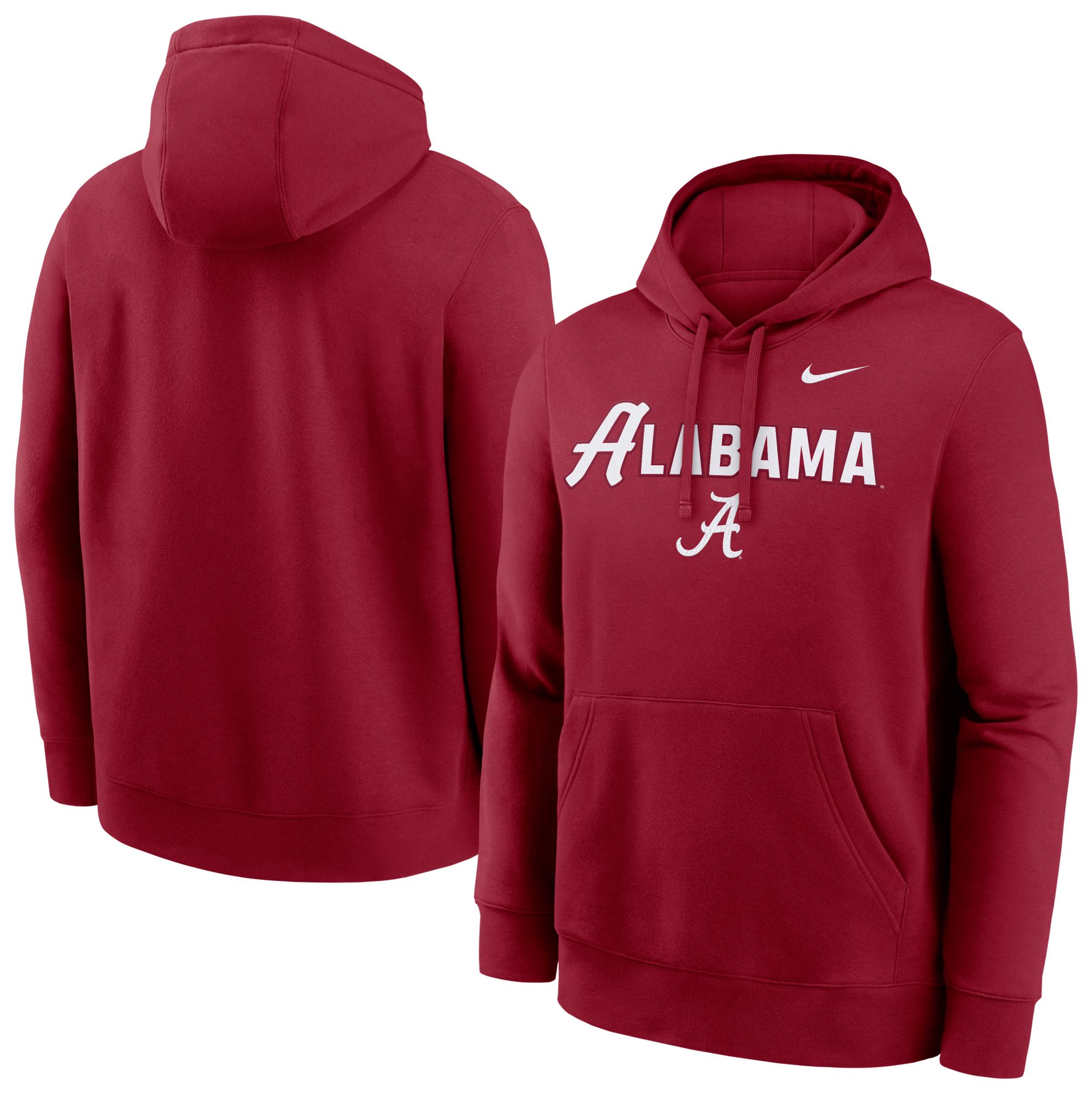 Nike Men's Alabama Crimson Tide Team Crimson Club Fleece Tackle Twill Hoodie product image
