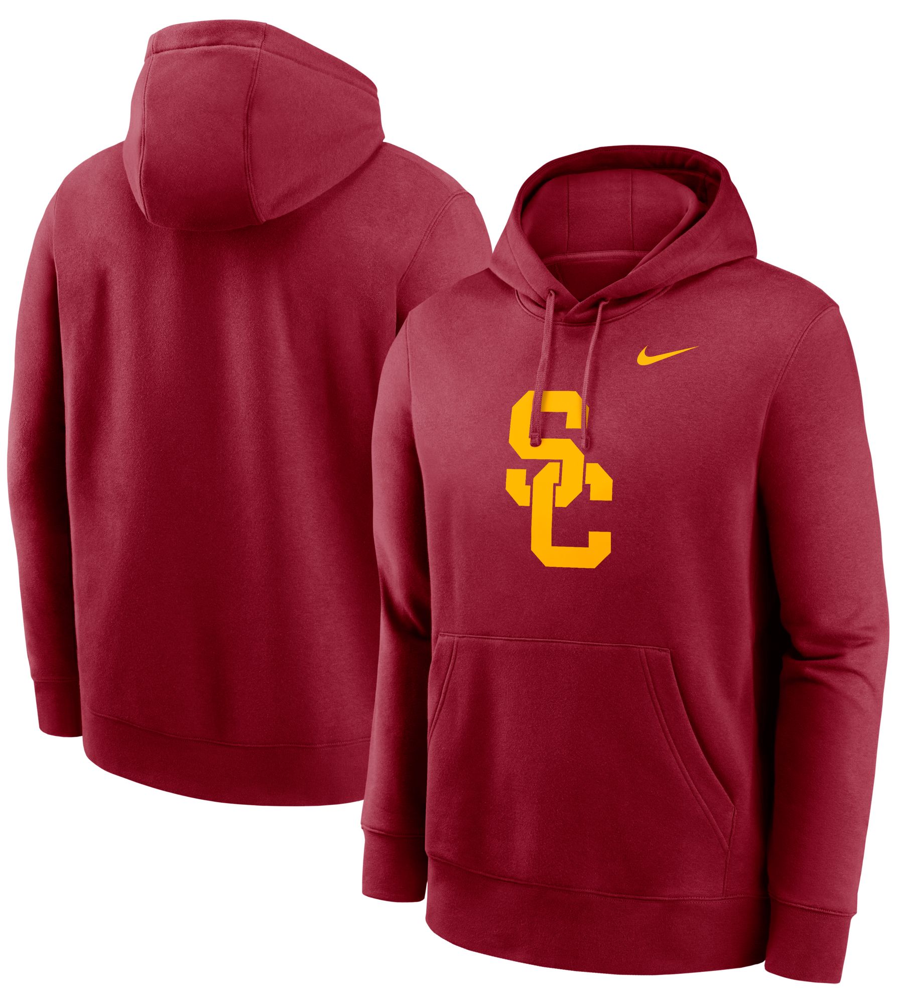 Nike Men's USC Trojans Cardinal Club Fleece Primary Logo Pullover Hoodie product image