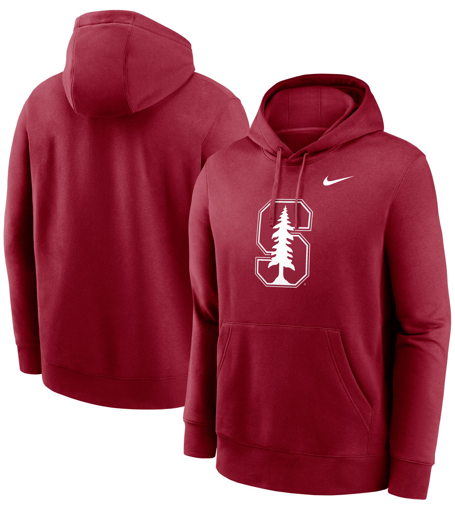 Nike Men's Stanford Cardinal Cardinal Club Fleece Primary Logo Pullover Hoodie product image