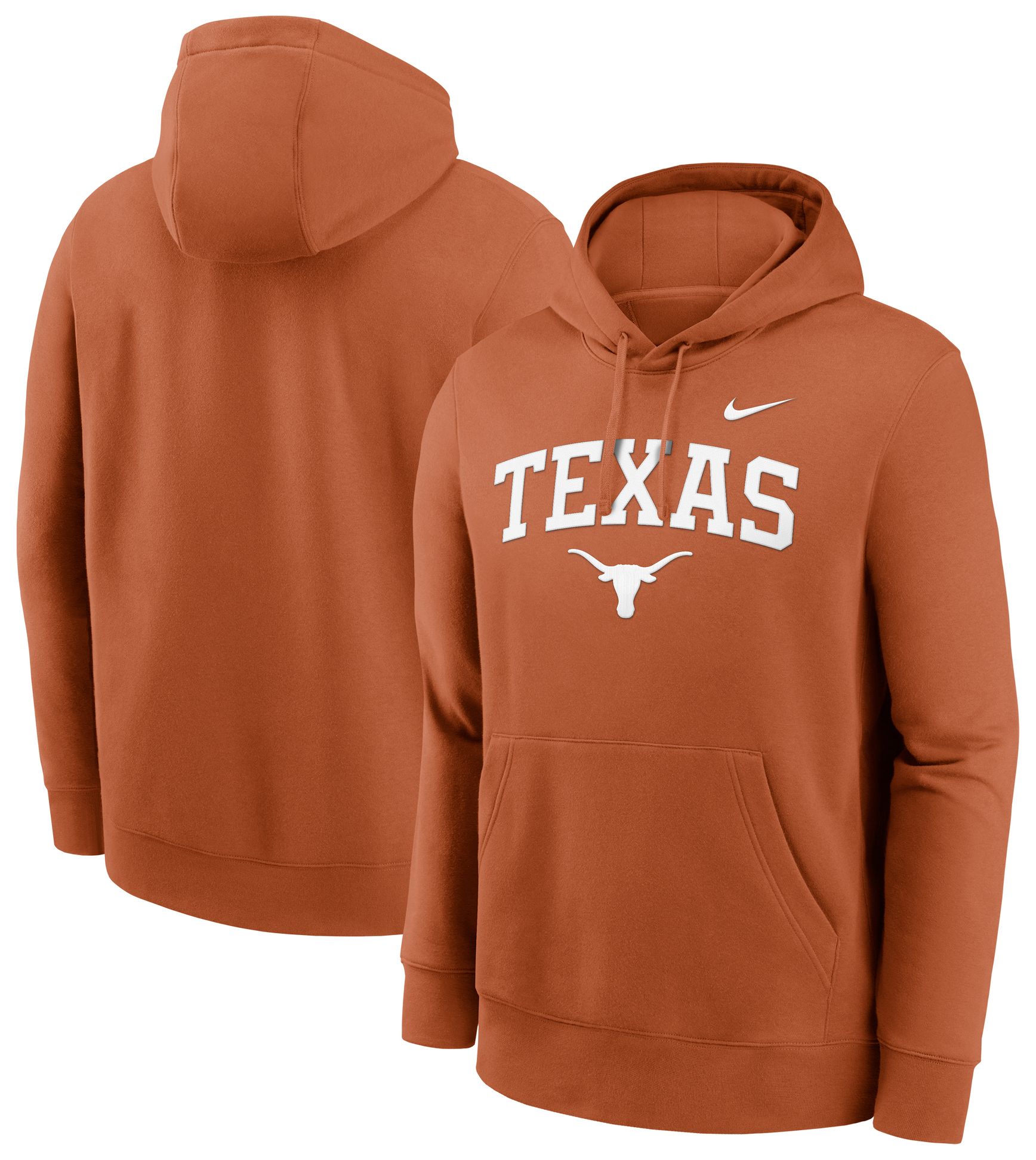 Nike Adult Texas Longhorns Club Fleece Desert Orange Hoodie product image