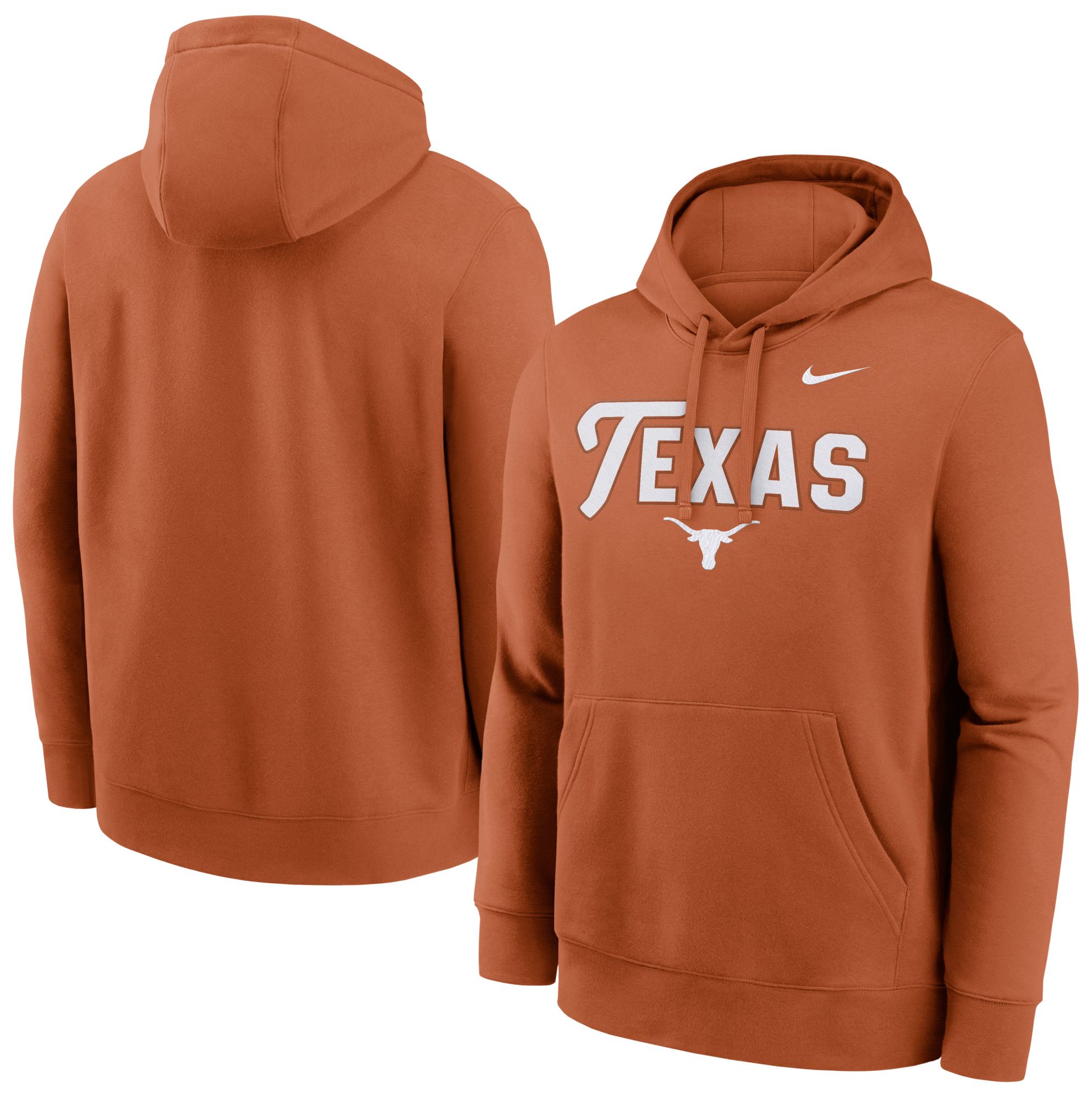 Nike Men's Texas Longhorns Desert Orange Club Fleece Tackle Twill Hoodie product image
