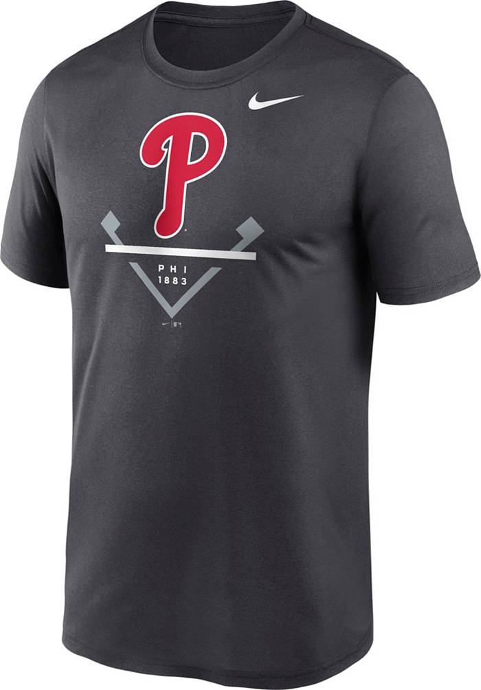 Nike Men's Philadelphia Phillies Gray Icon Legend Performance T-Shirt
