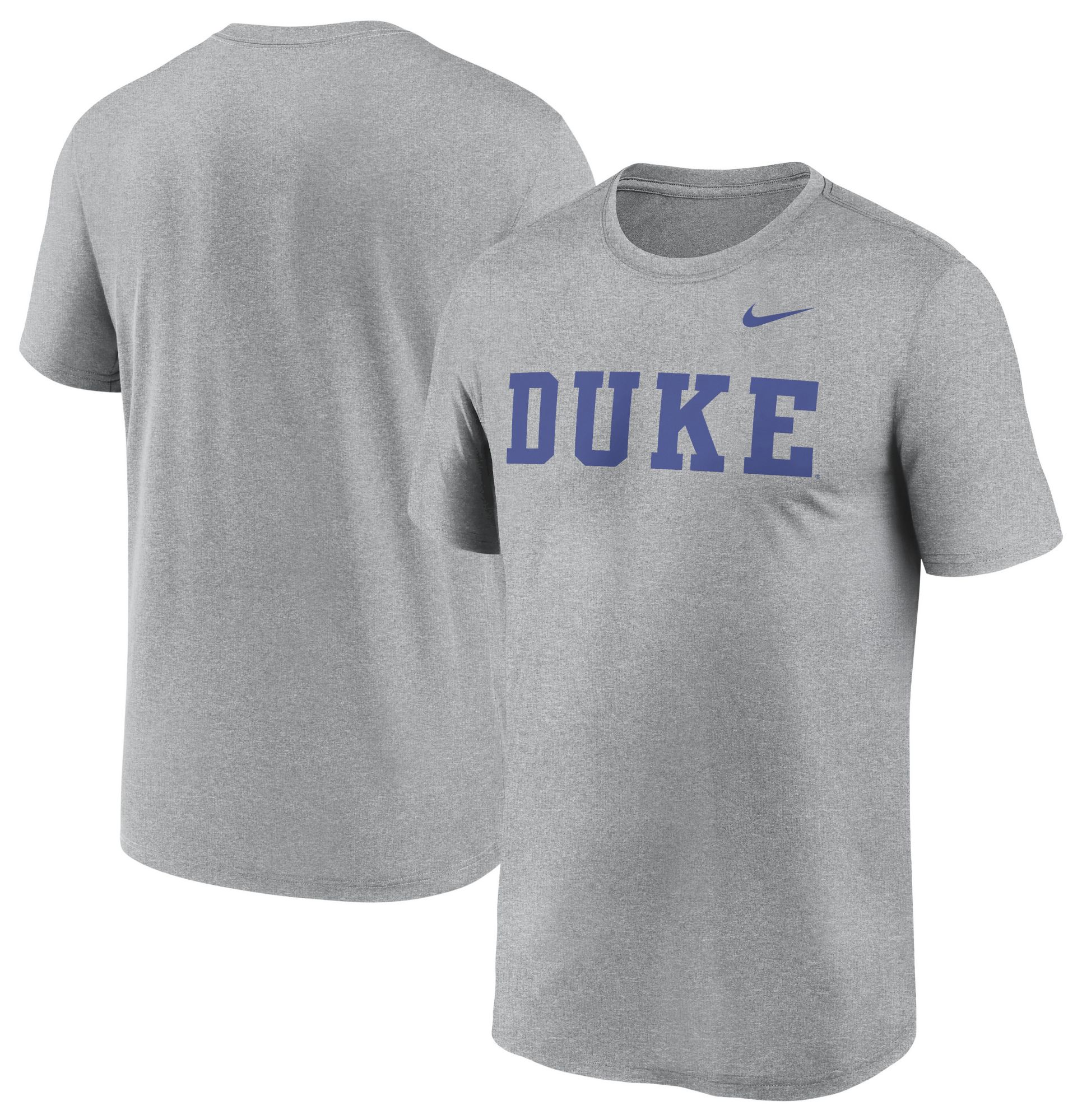 Nike Men's Duke Blue Devils Dark Grey Heather Dri-FIT Legend Wordmark T-Shirt product image