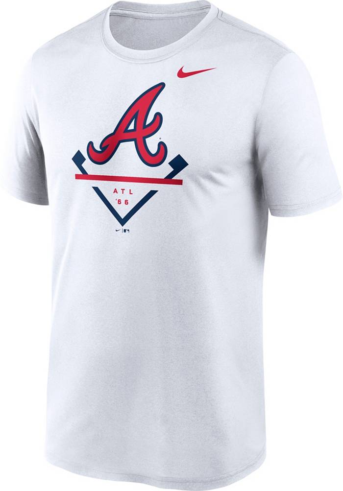 Mens Atlanta Braves Nike Official Replica Home Jersey with Albies
