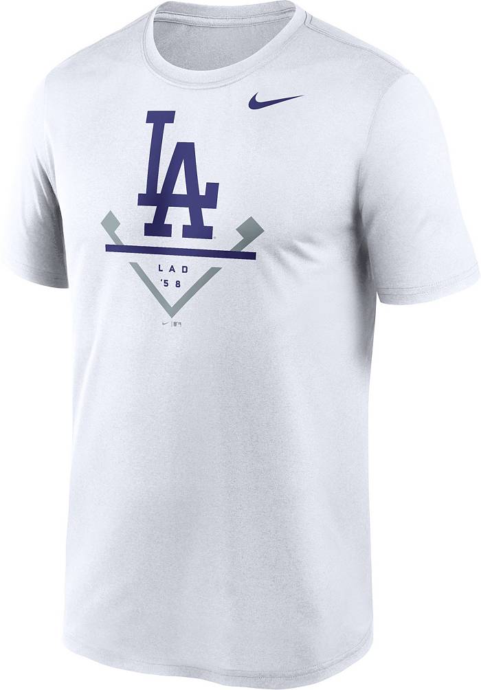 New era MLB Red White Blue Baseball Bat Los Angeles Dodgers Short Sleeve T- Shirt Grey