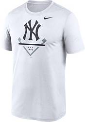 Dick's Sporting Goods Nike Men's New York Yankees White Baseline Polo