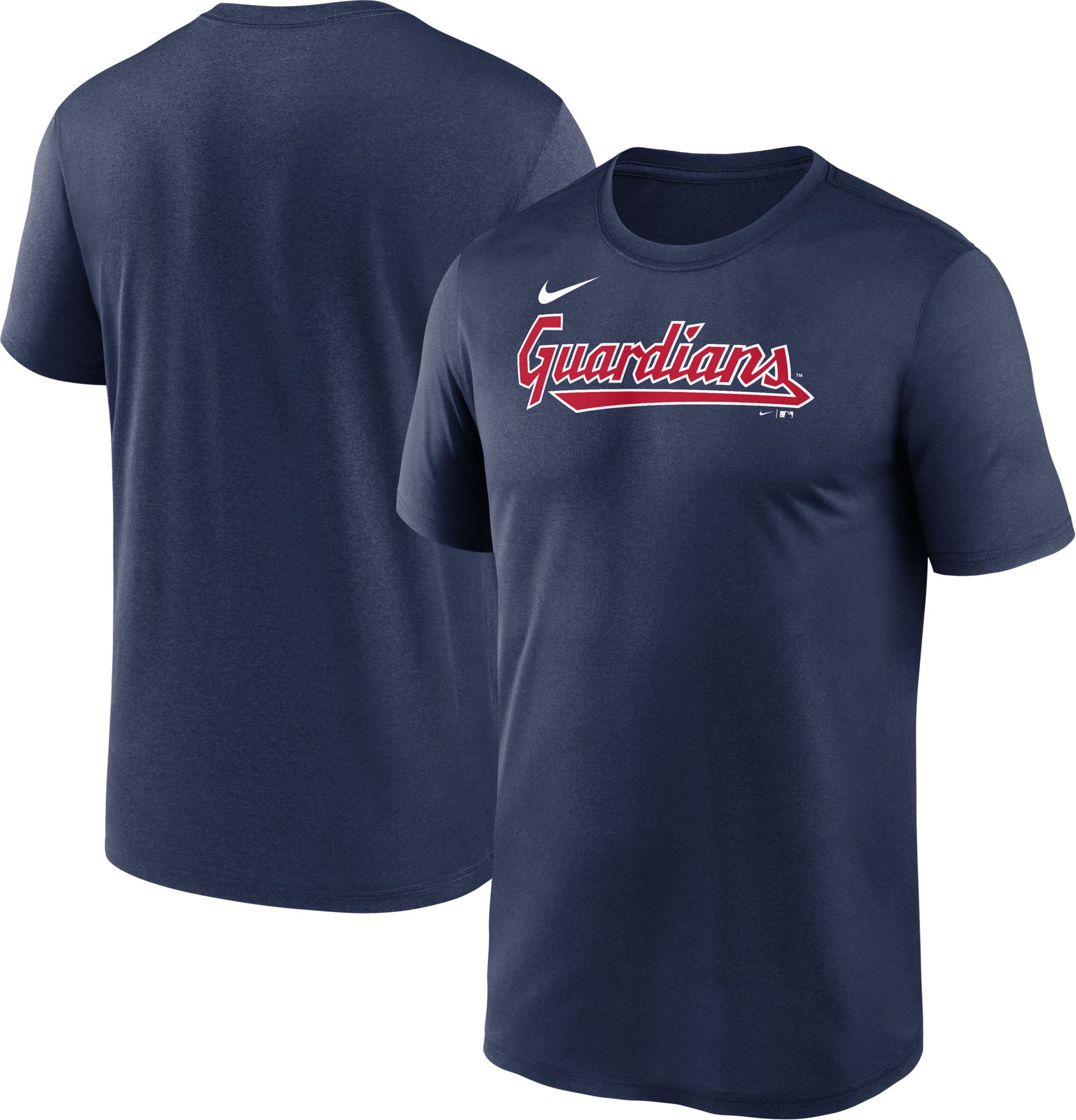 Nike Men's Cleveland Guardians Navy Wordmark T-Shirt product image