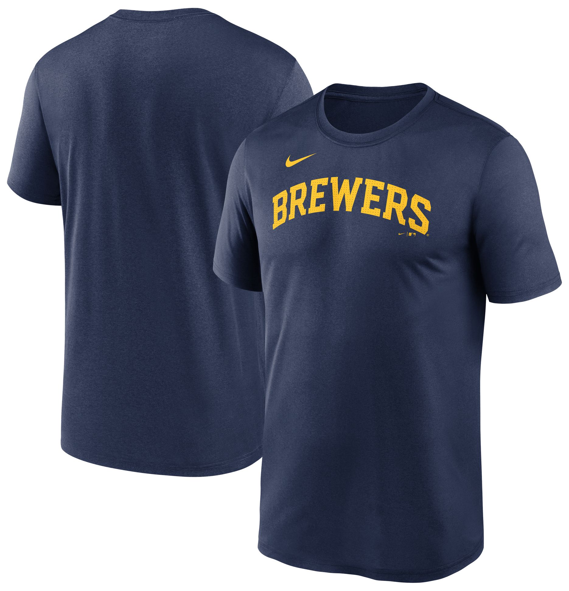 Nike Adult Milwaukee Brewers Wordmark Legend Navy T-Shirt product image