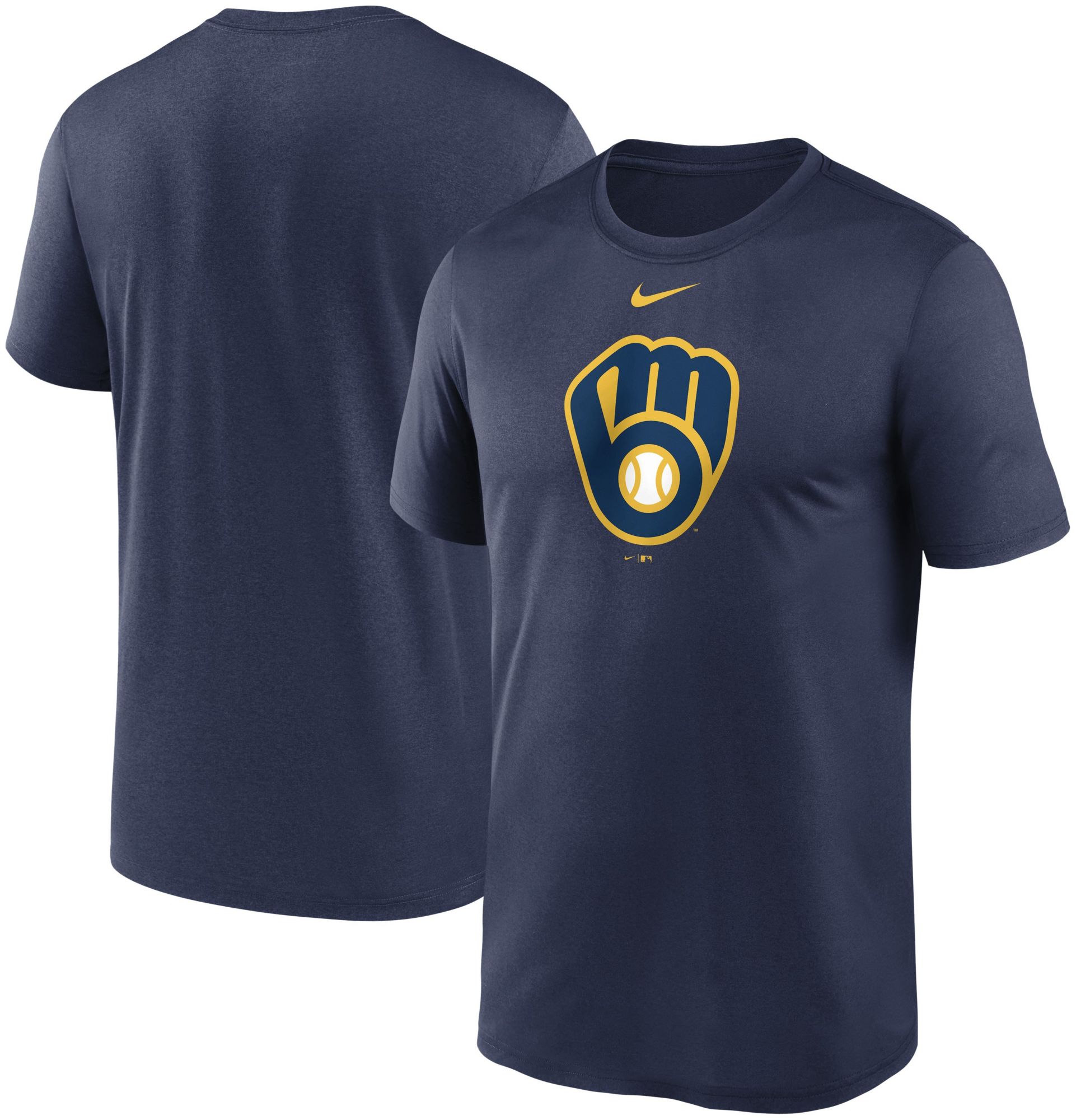 Nike Men's Milwaukee Brewers Navy Legend Logo T-Shirt product image