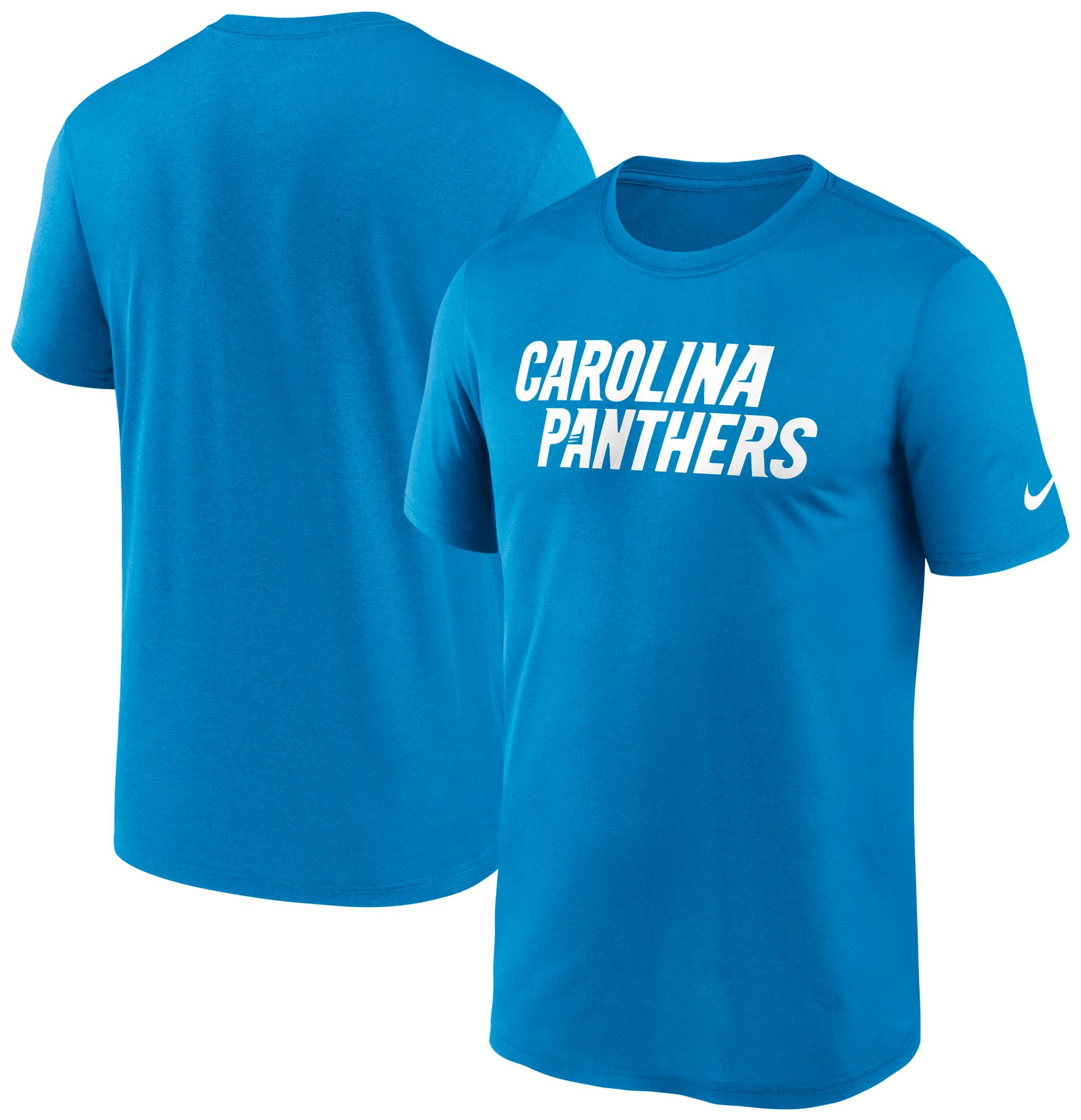 Nike Men's Carolina Panthers Neptune Blue Legend Wordmark Long Sleeve T-Shirt product image