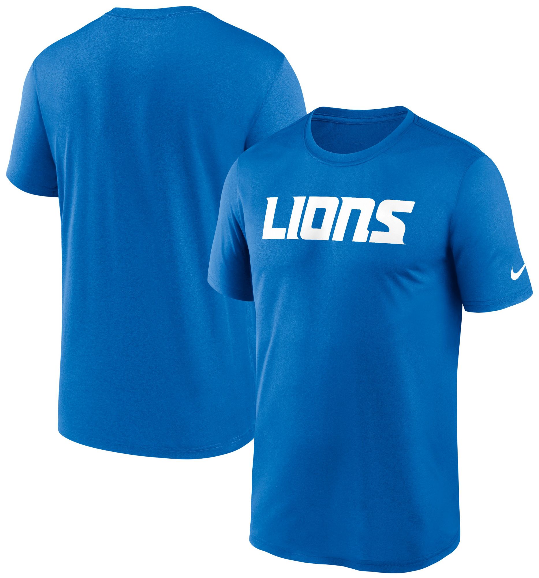 Nike Men's Detroit Lions Blue Spark Legend Wordmark Long Sleeve T-Shirt product image