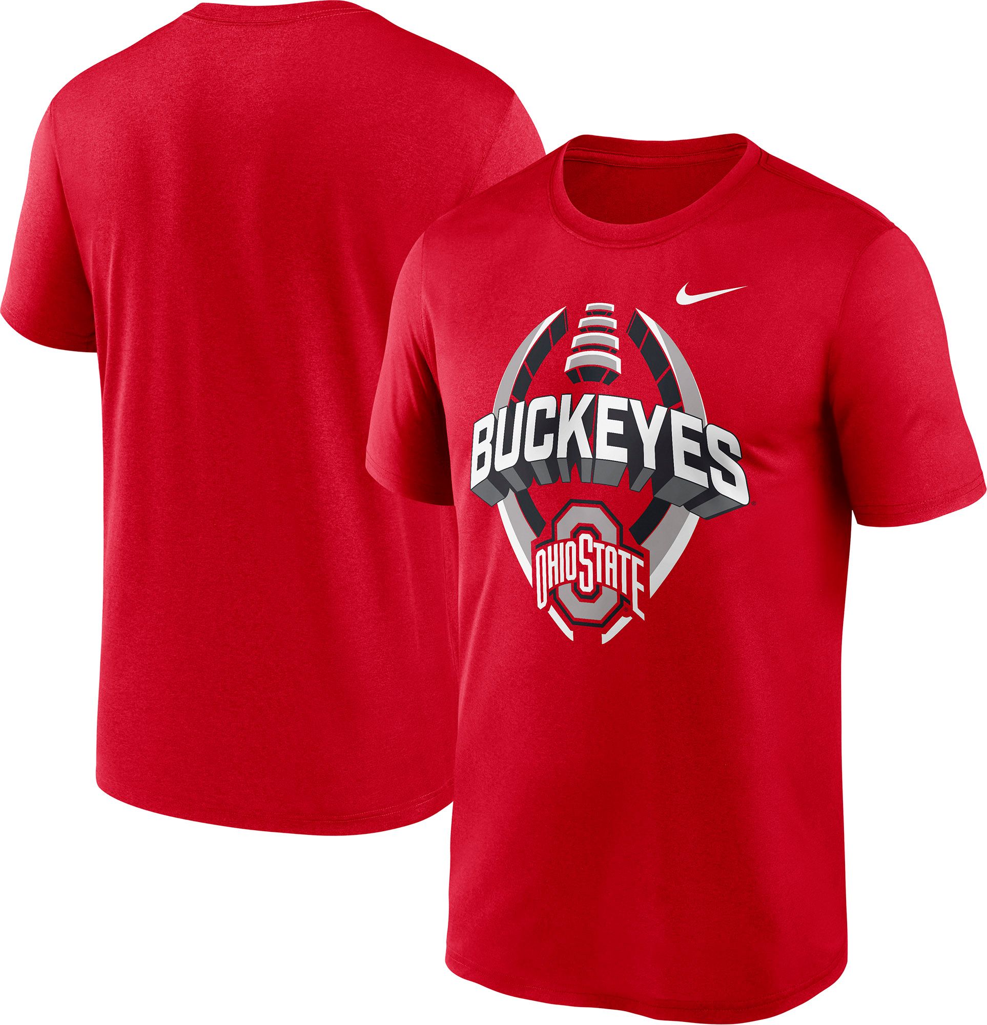 Nike Men's Ohio State Buckeyes Red Legend Football Icon T-Shirt product image