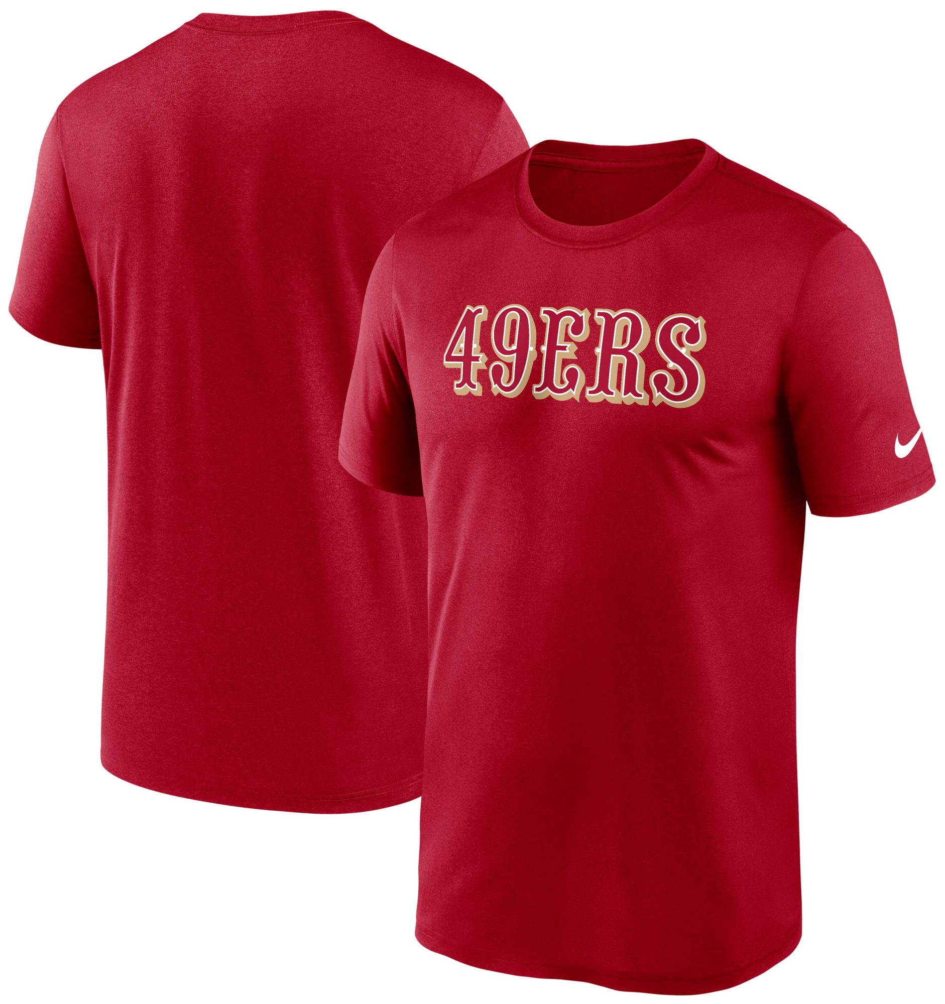 Nike Men's San Francisco 49ers Gym Red Legend Wordmark Long Sleeve T-Shirt product image