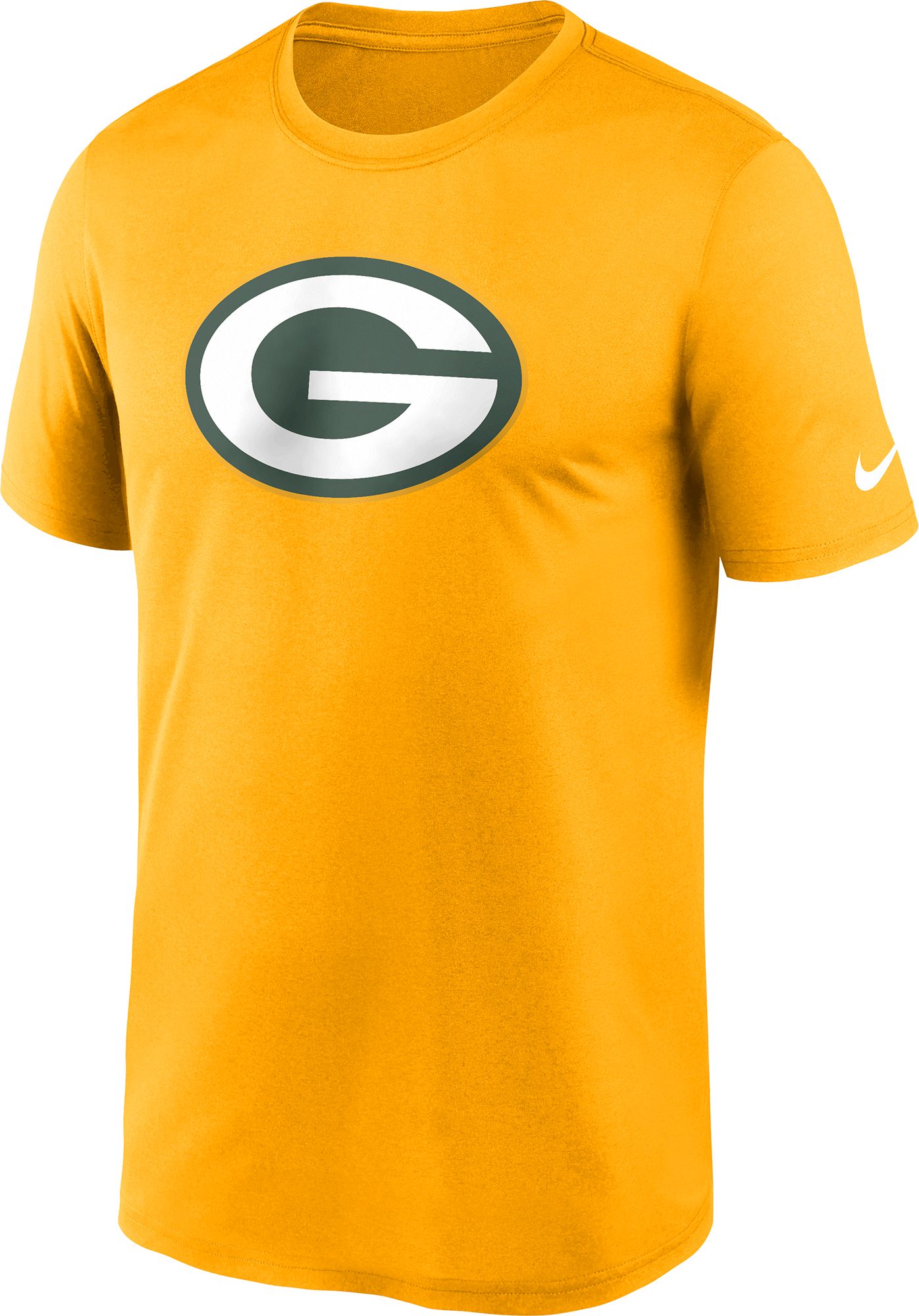 Nike Men's Green Bay Packers Legend Logo Gold T-Shirt