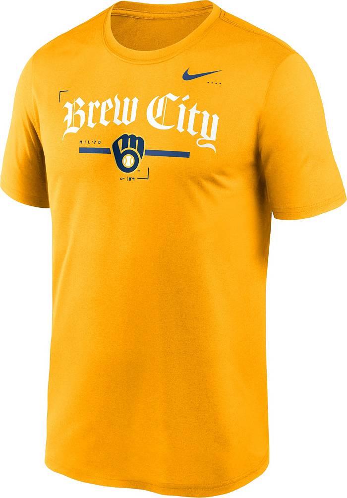 Nike Youth Milwaukee Brewers Keston Hiura #18 Navy T-Shirt
