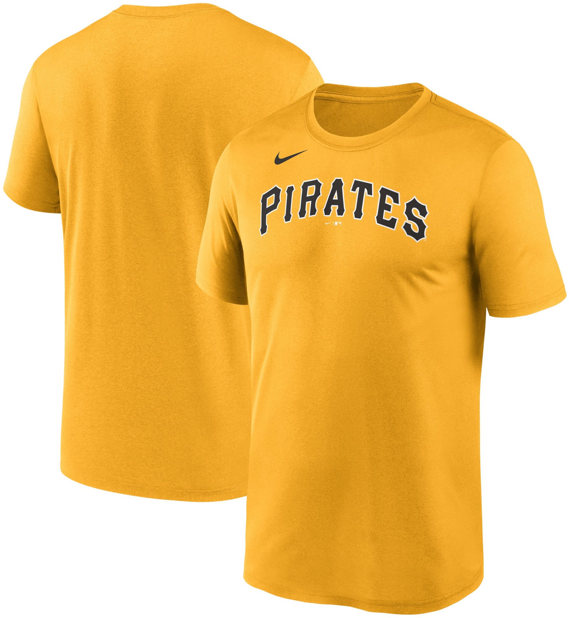 Nike Men's Pittsburgh Pirates Yellow Wordmark Legend T-Shirt product image