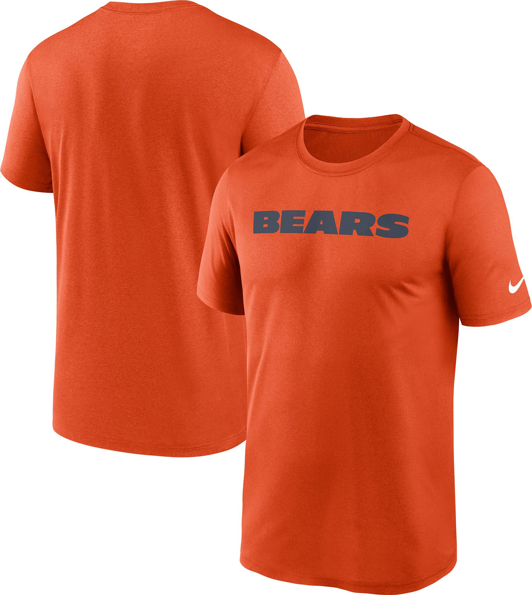 Nike Men's Chicago Bears University Orange Legend Wordmark Long Sleeve Shirt product image