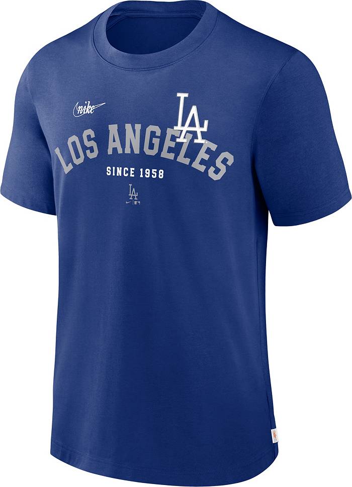 Lids Los Angeles Dodgers Nike Cooperstown Collection Rewind Splitter Slub  Long Sleeve T-Shirt - Royal/Light Blue