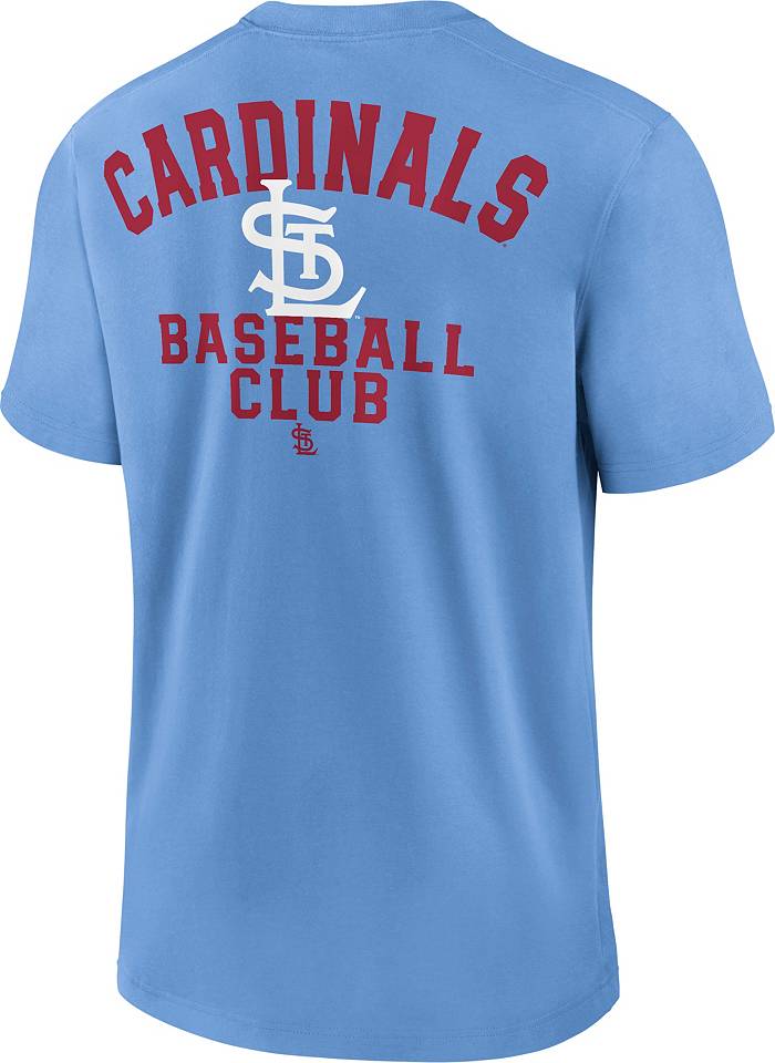 Men's St. Louis Cardinals Nike Light Blue Cooperstown Collection Logo Club  Pullover Hoodie