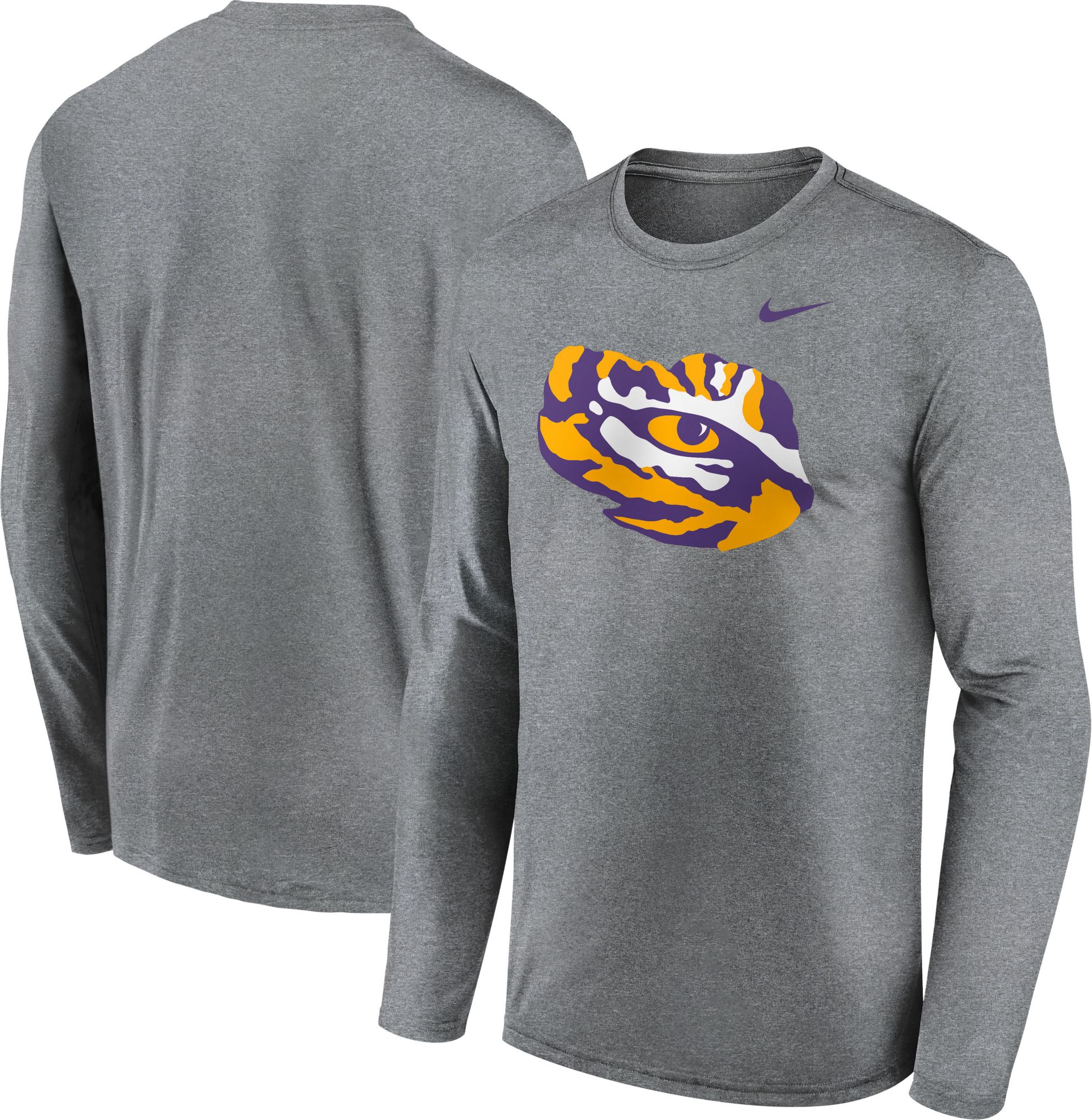 Nike Men's LSU Tigers Grey Alternate Legend Long Sleeve T-Shirt product image