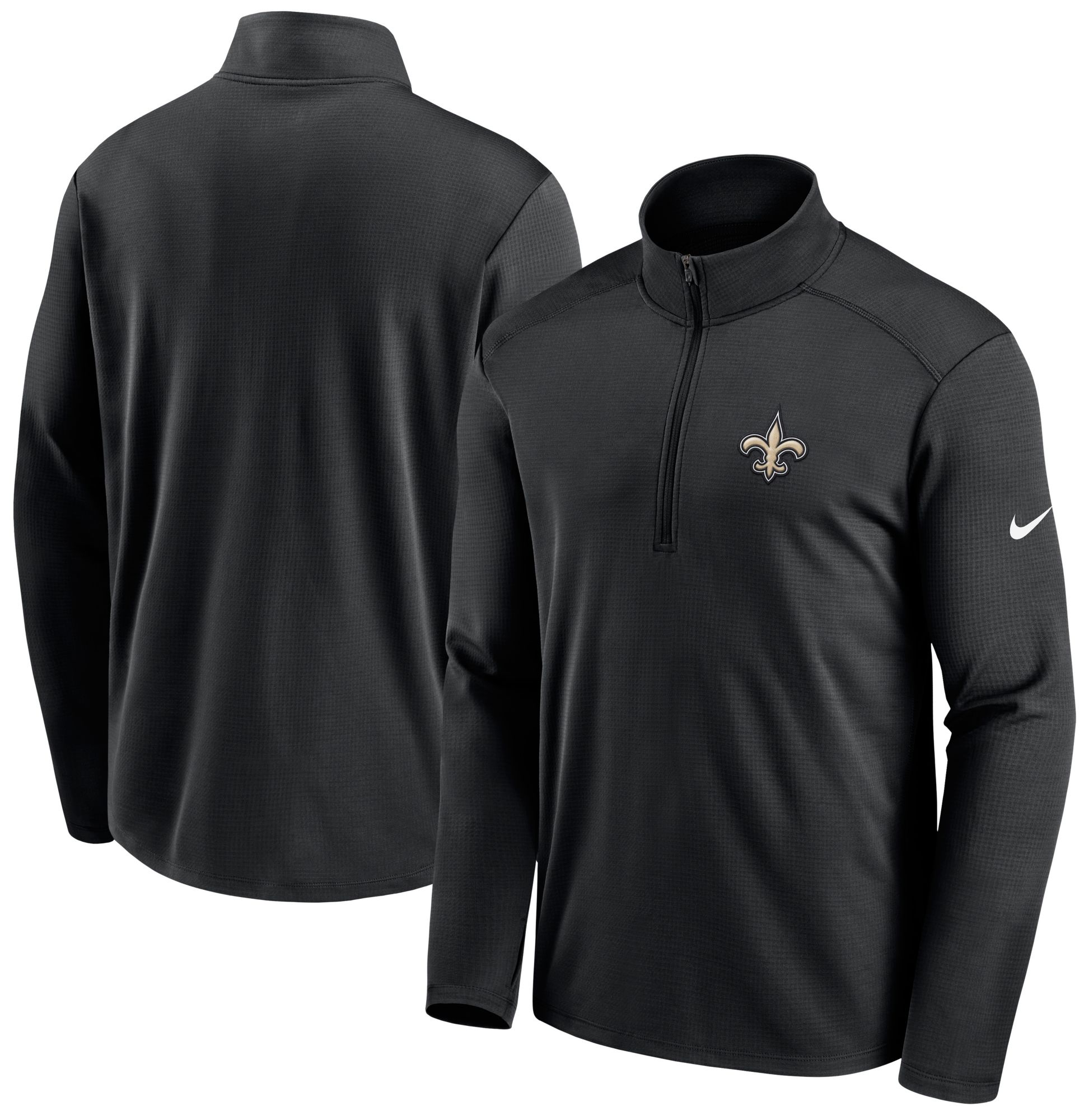 Nike Men's New Orleans Saints Logo Pacer Black Half-Zip Pullover product image
