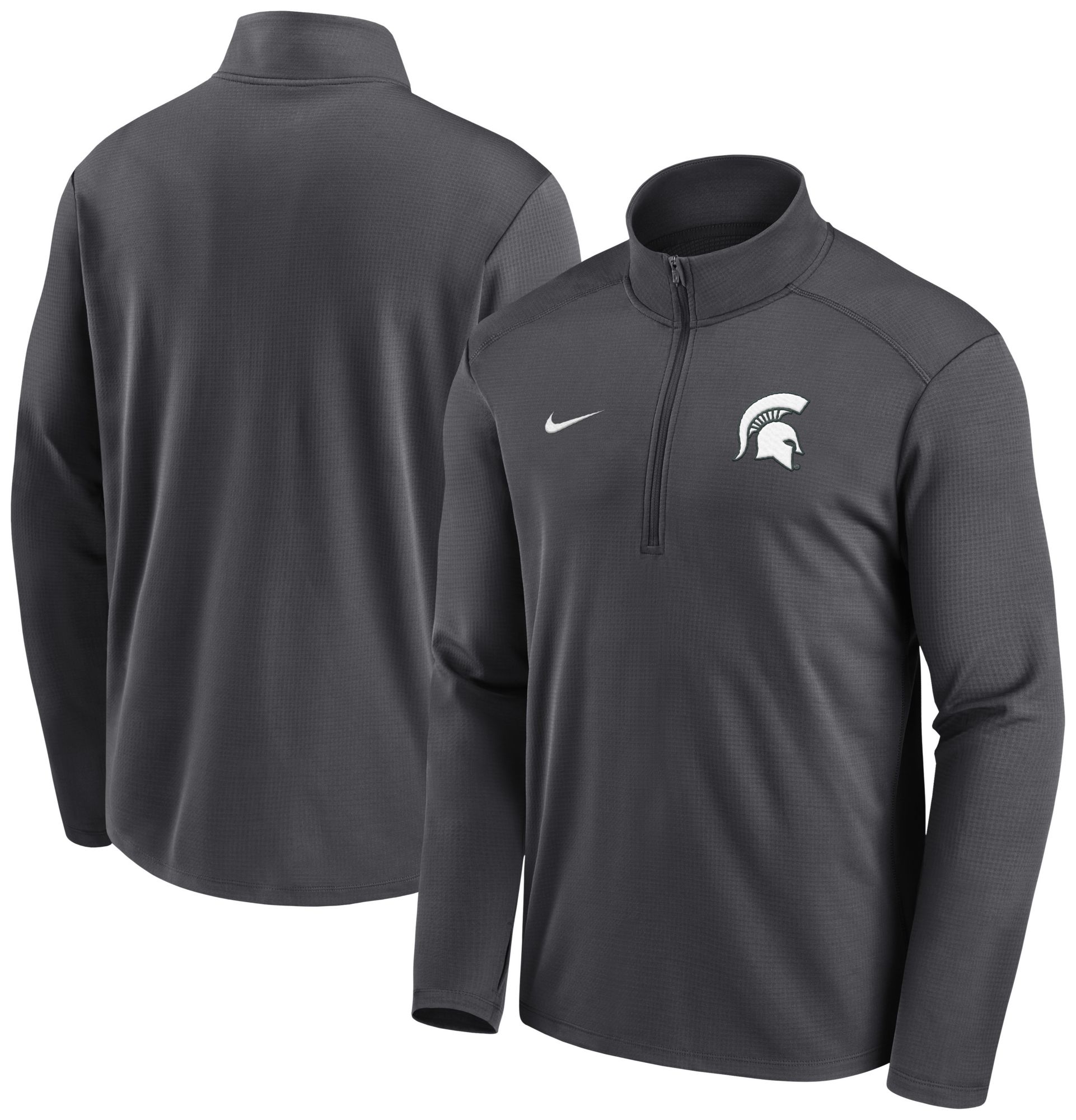 Nike Men's Michigan State Spartans Anthracite Dri-FIT Pacer Quarter-Zip product image