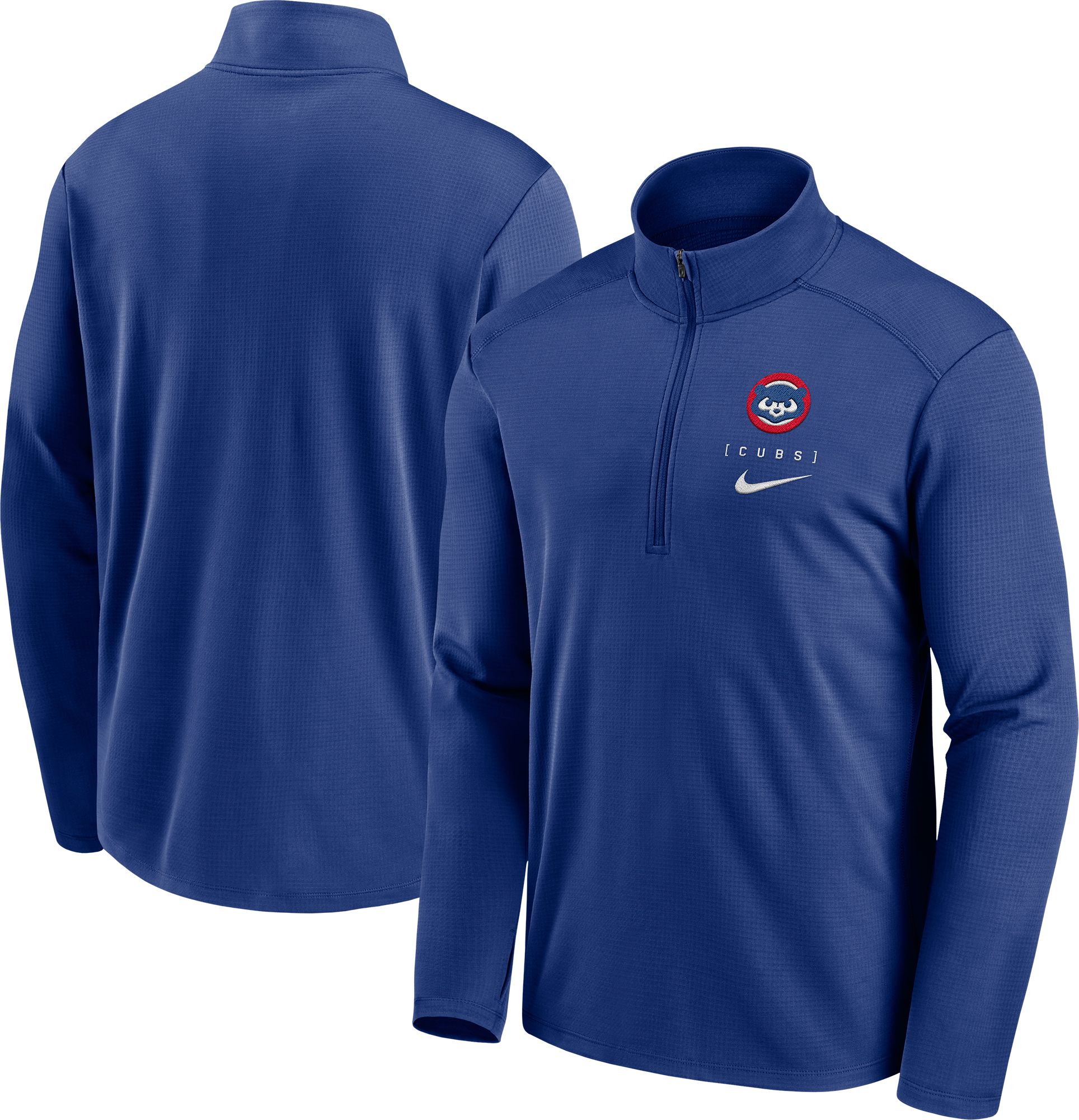 Nike Men's Chicago Cubs Blue Logo Pacer Quarter-Zip Pullover