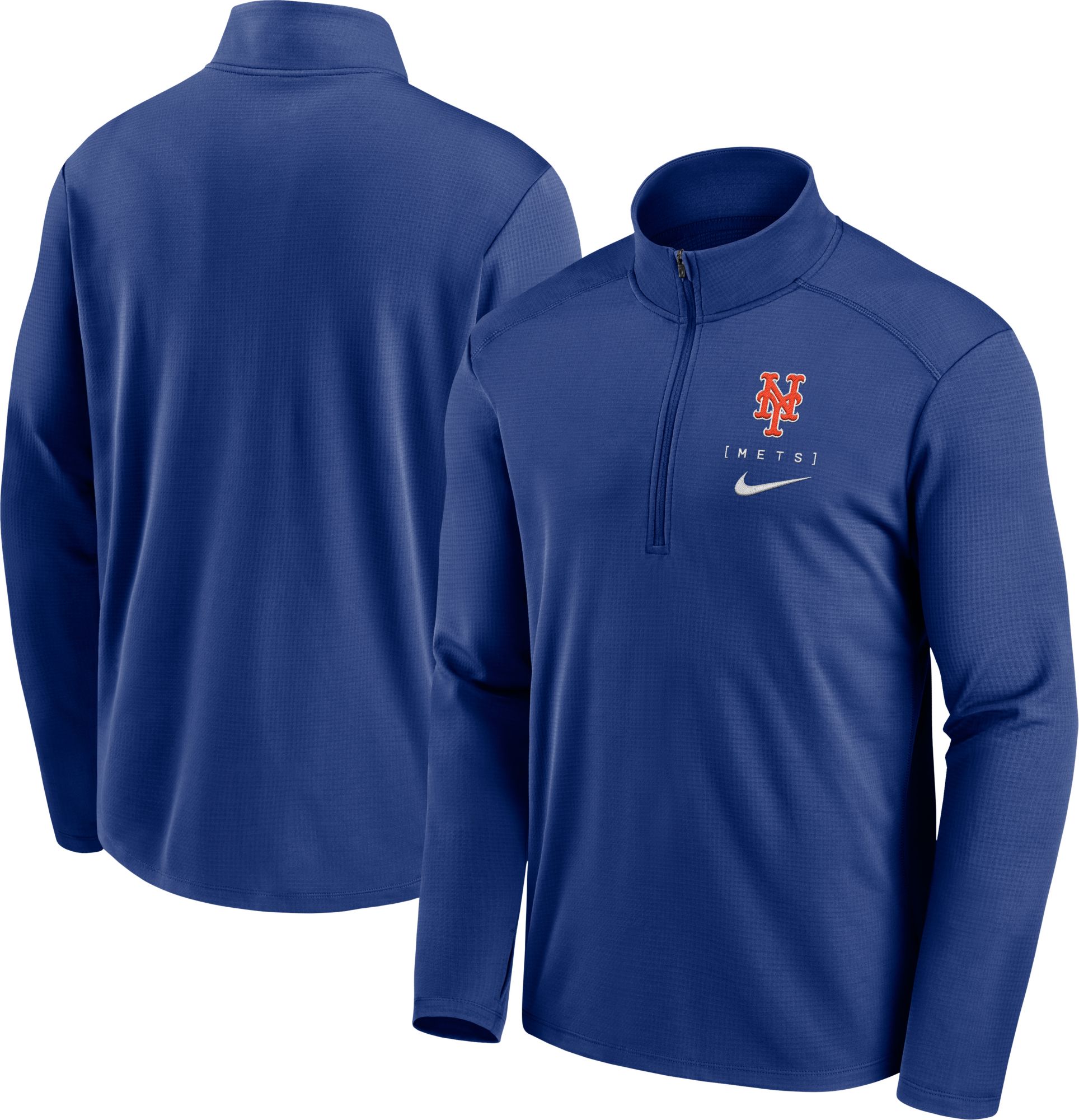 Nike Men's New York Mets Blue Logo Pacer Quarter-Zip Pullover product image