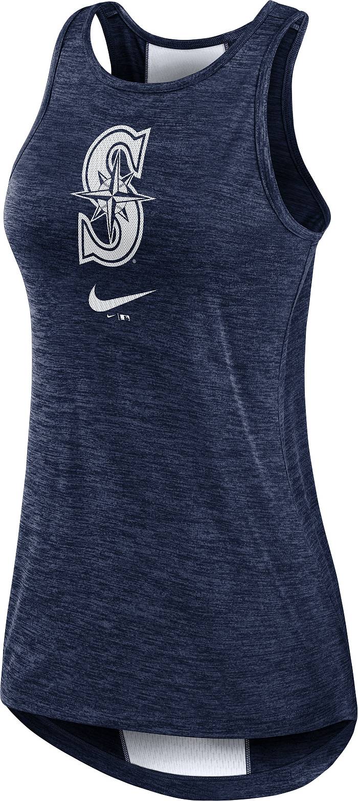 Seattle Mariners Nike Women's Tri-Blend Raglan 3/4-Sleeve T-Shirt