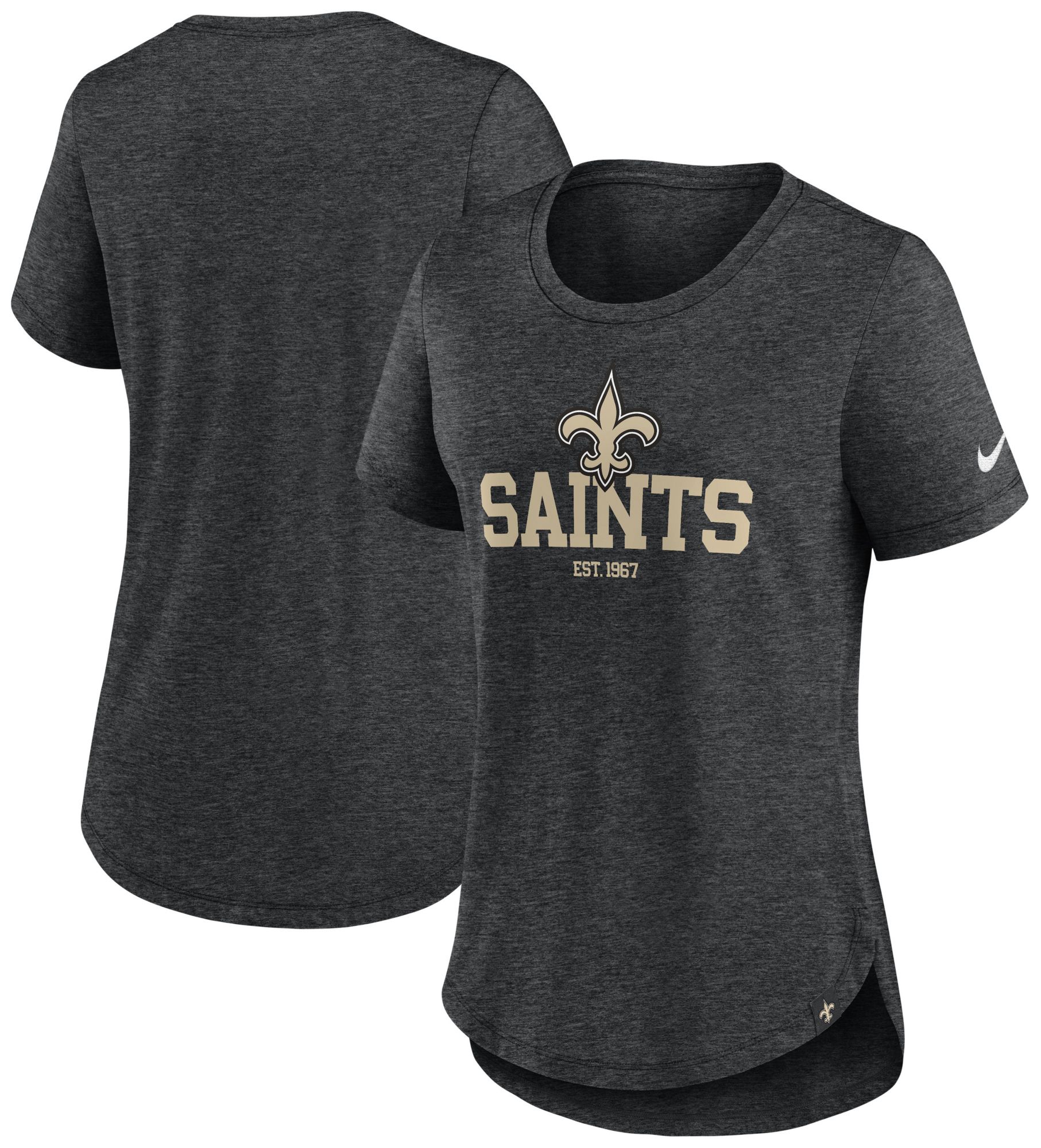 Nike Women's New Orleans Saints Tri-Blend Team Black T-Shirt product image