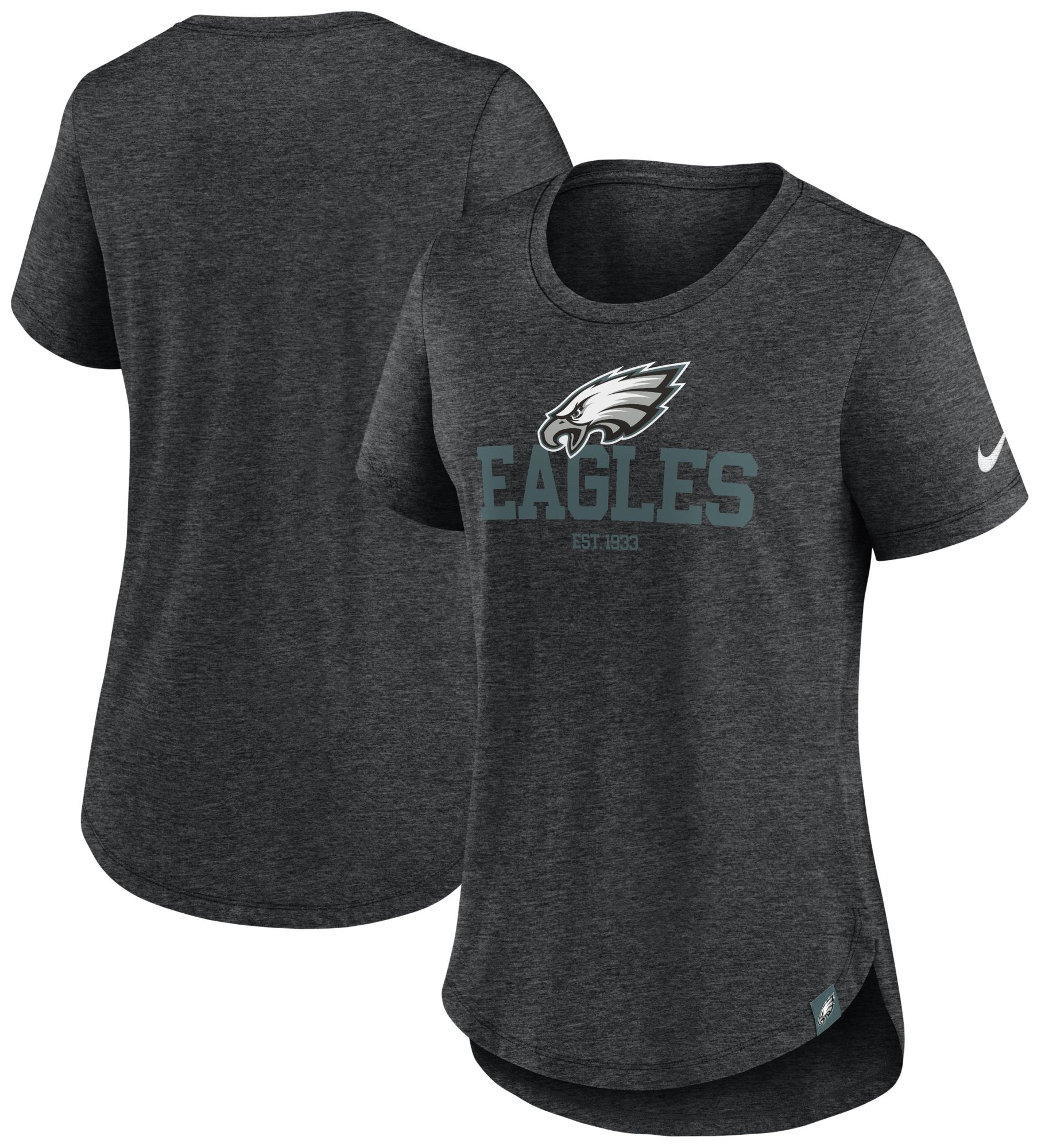 Nike Women's Philadelphia Eagles Tri-Blend Team Black T-Shirt product image