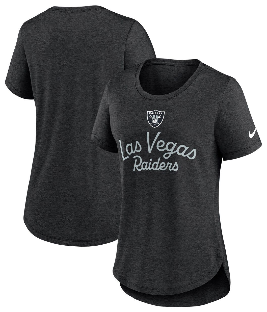 Nike Women's Las Vegas Raiders Black Heather Triblend T-Shirt product image