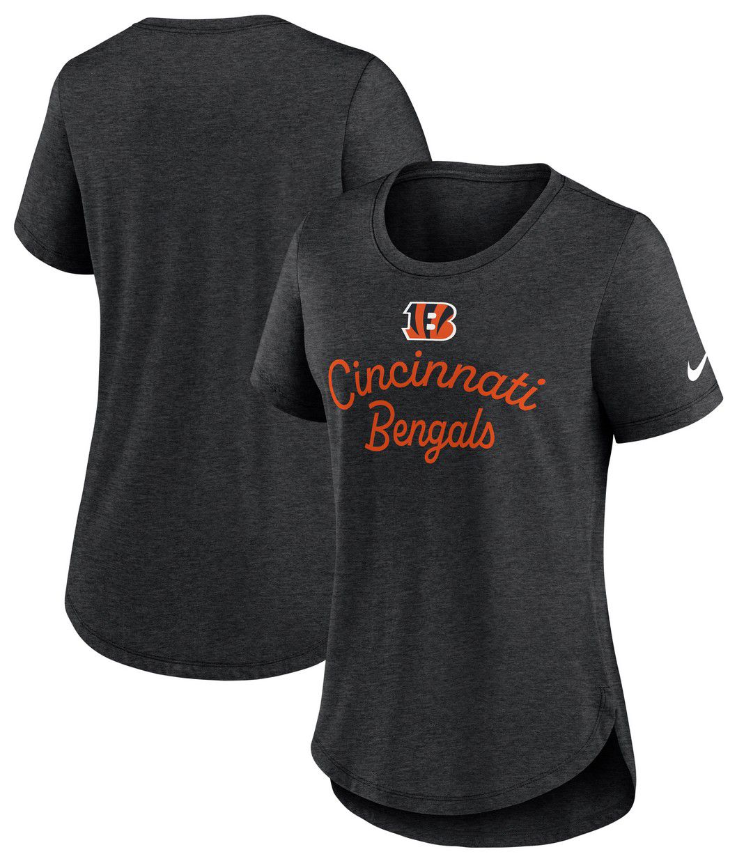 Nike Women's Cincinnati Bengals Black Heather Triblend T-Shirt product image
