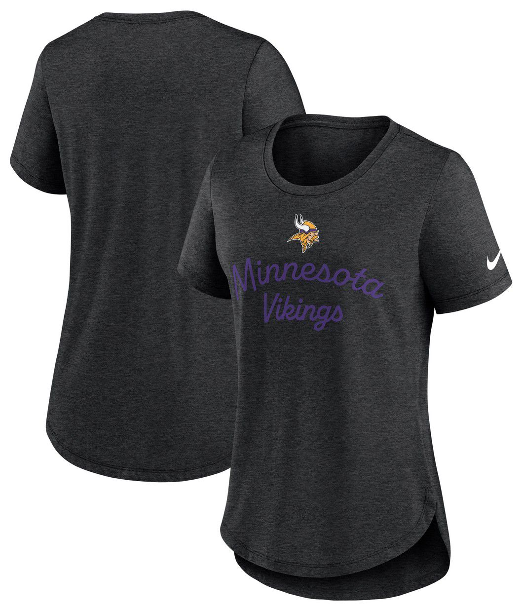 Nike Women's Minnesota Vikings Black Heather Triblend T-Shirt product image