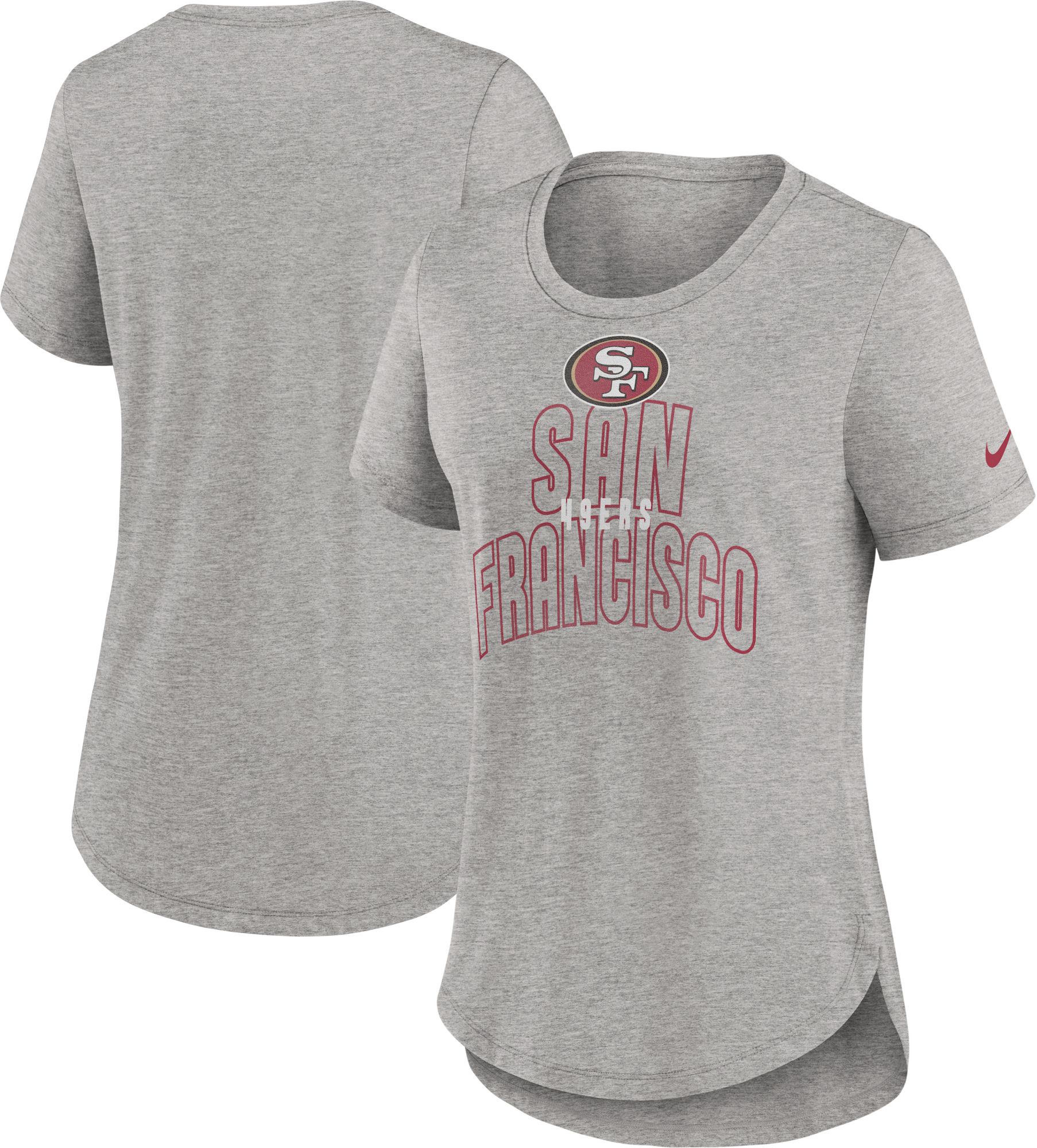 Nike Women's San Francisco 49ers Tri-Blend Overlap T-Shirt