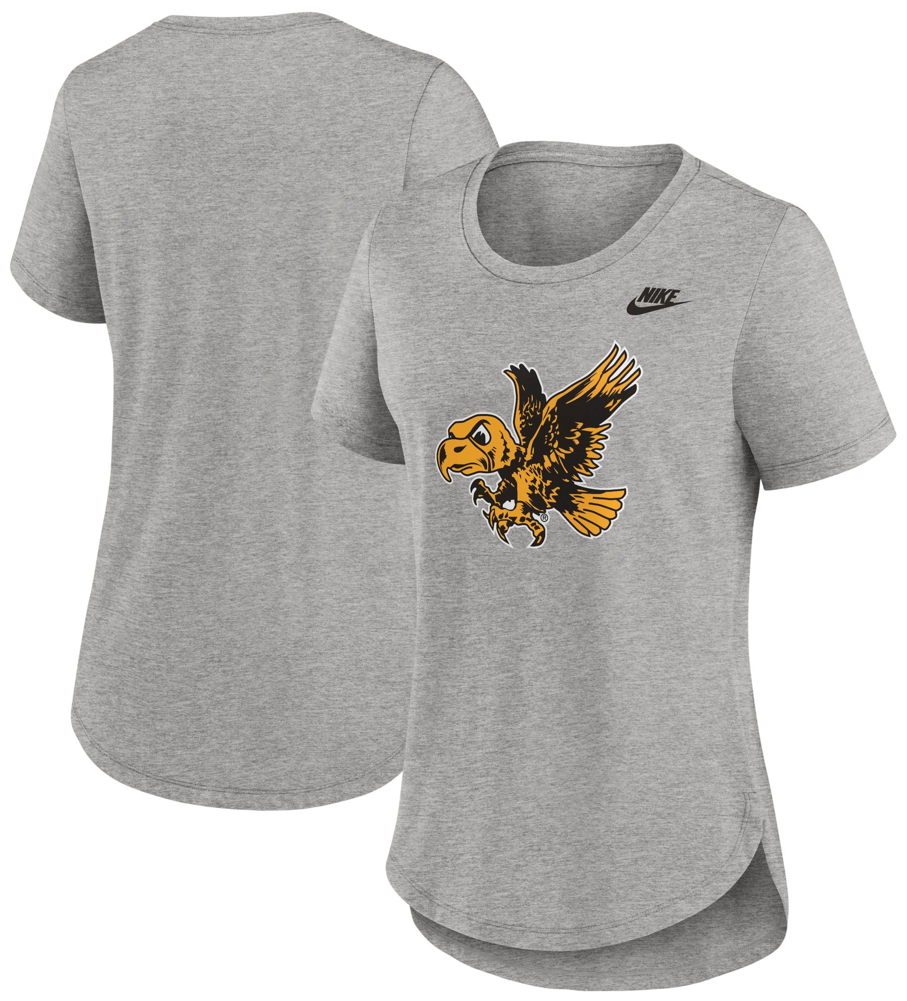Nike Women's Iowa Hawkeyes Grey Heather Legacy Logo T-Shirt product image