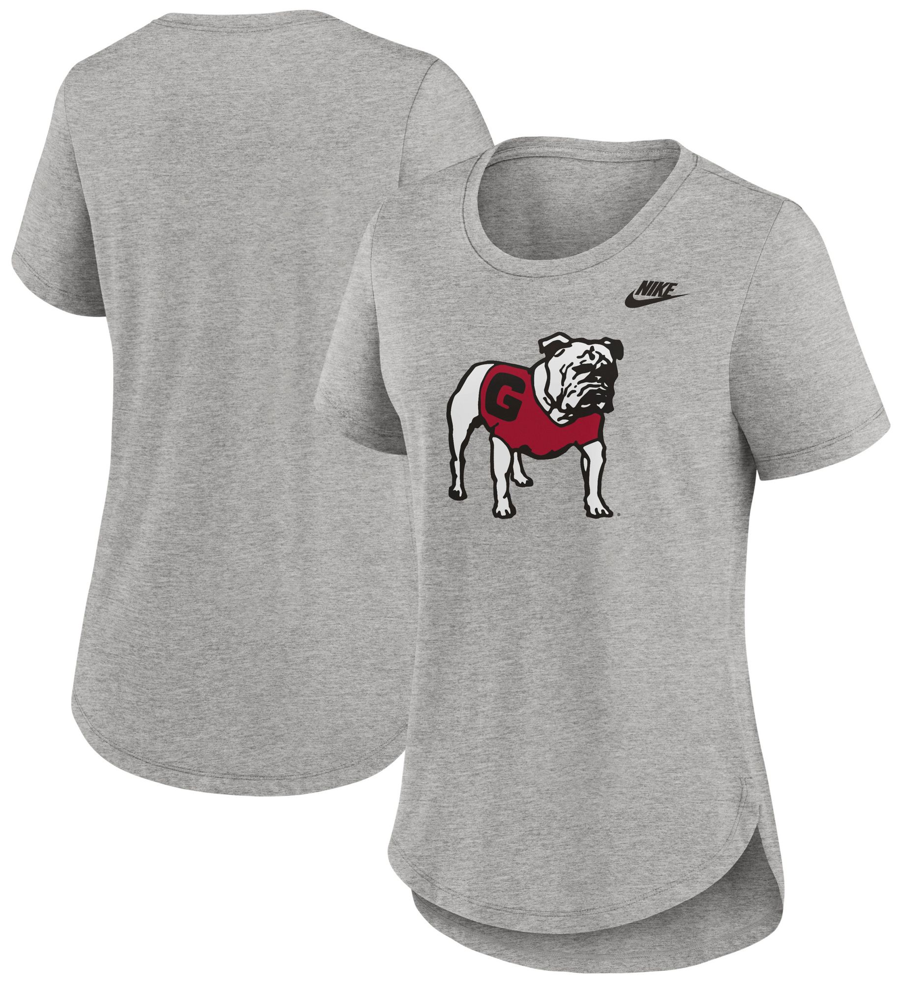 Nike Women's Georgia Bulldogs Grey Heather Throwback Logo T-Shirt product image