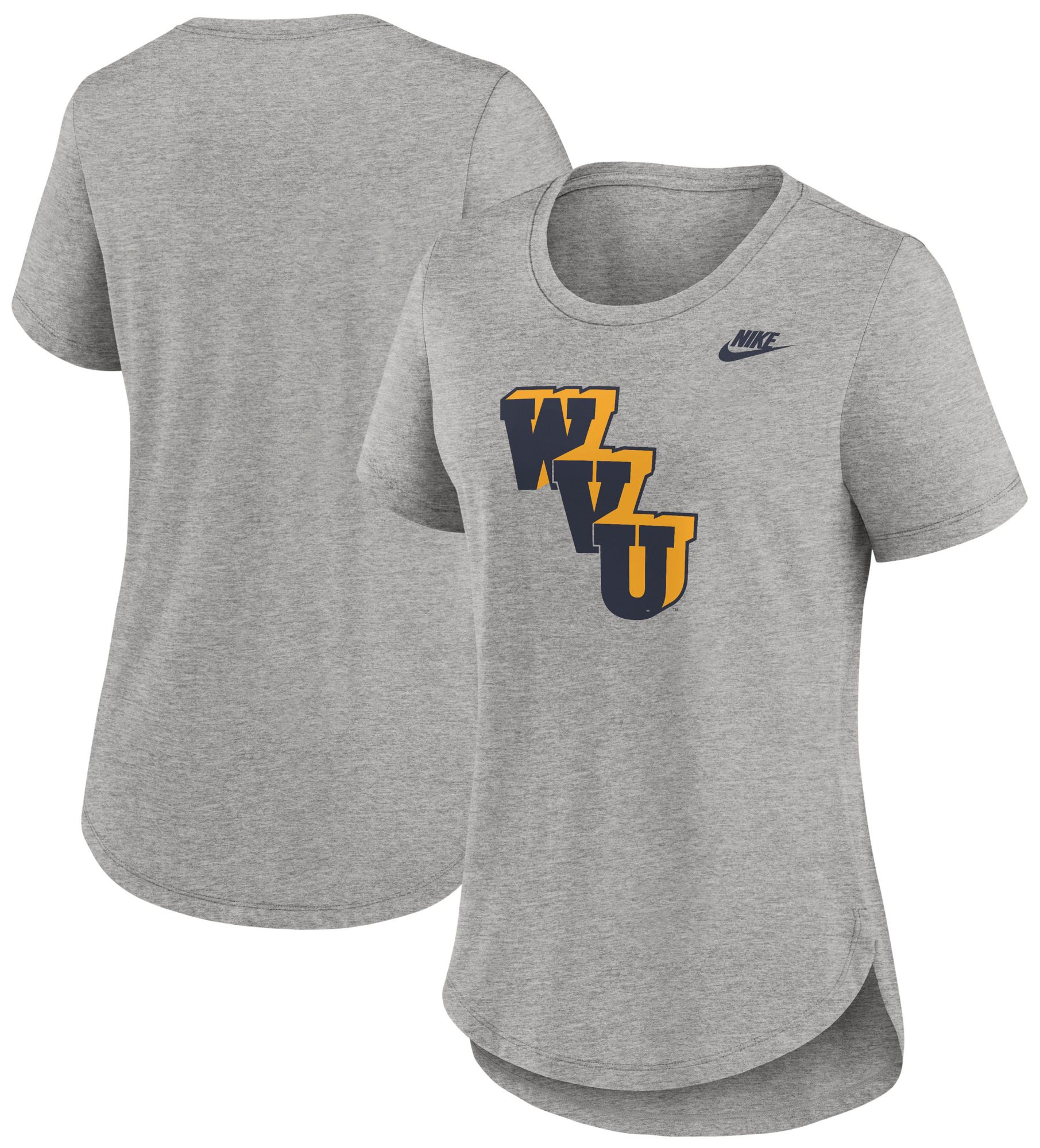 Nike Women's West Virginia Mountaineers Grey Heather Throwback Logo T-Shirt product image