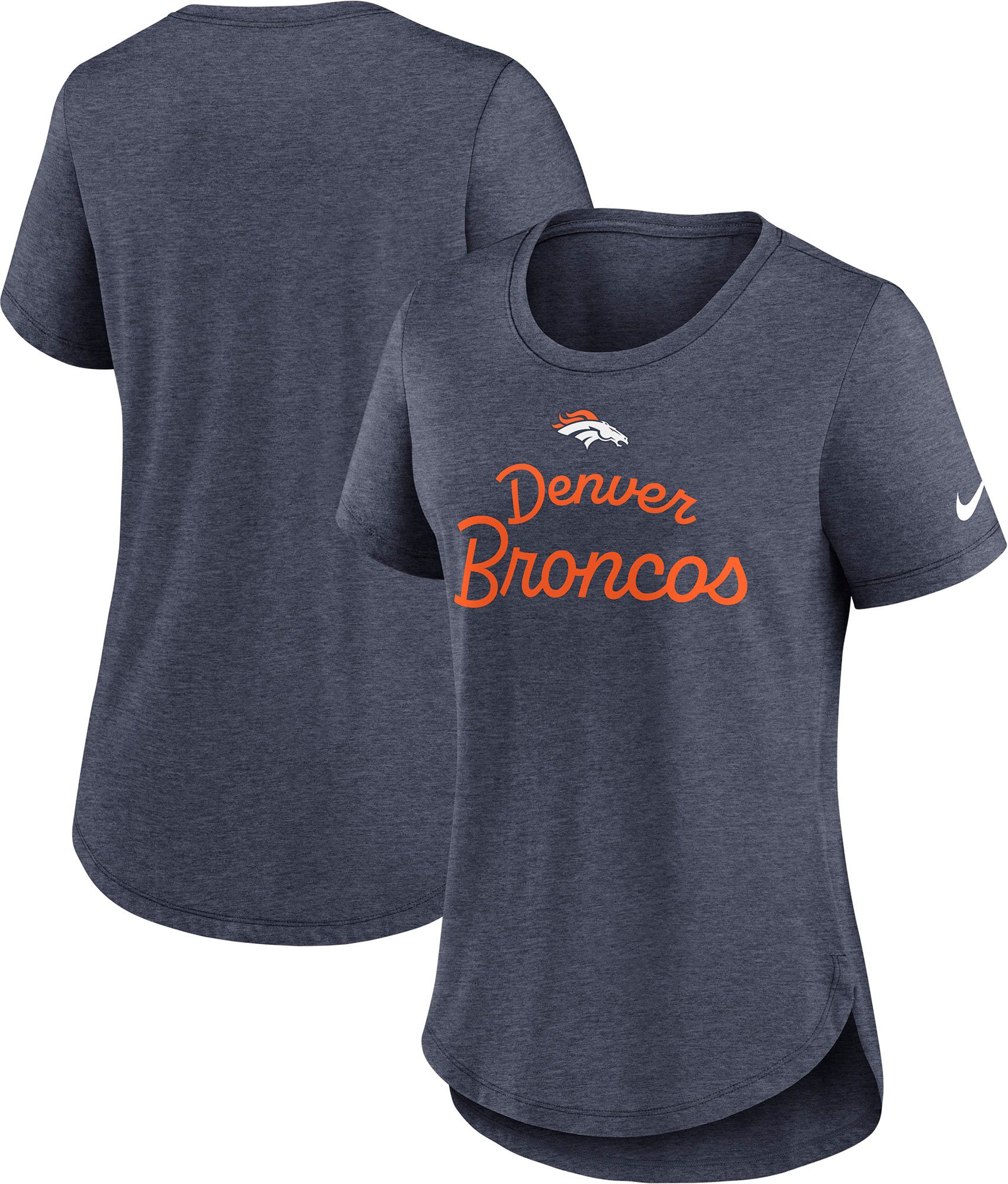 Nike Women's Denver Broncos Navy Triblend T-Shirt product image