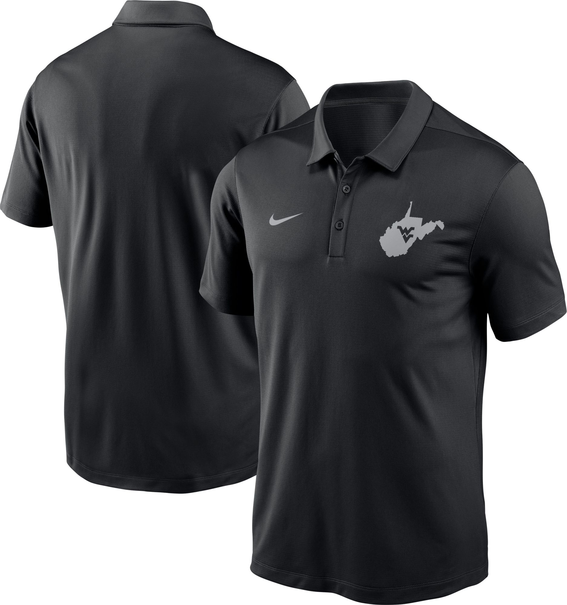 Nike Men's West Virginia Mountaineers Black Never Quit Polo product image