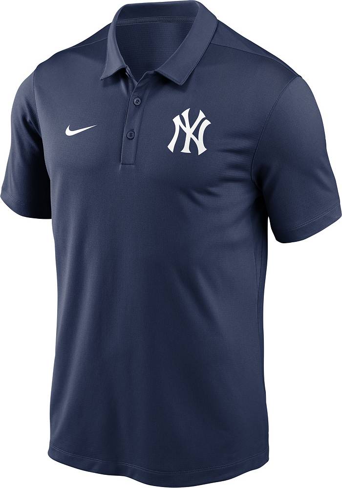 New York Yankees Navy Dri-Fit Fade Henley T-Shirt by Nike