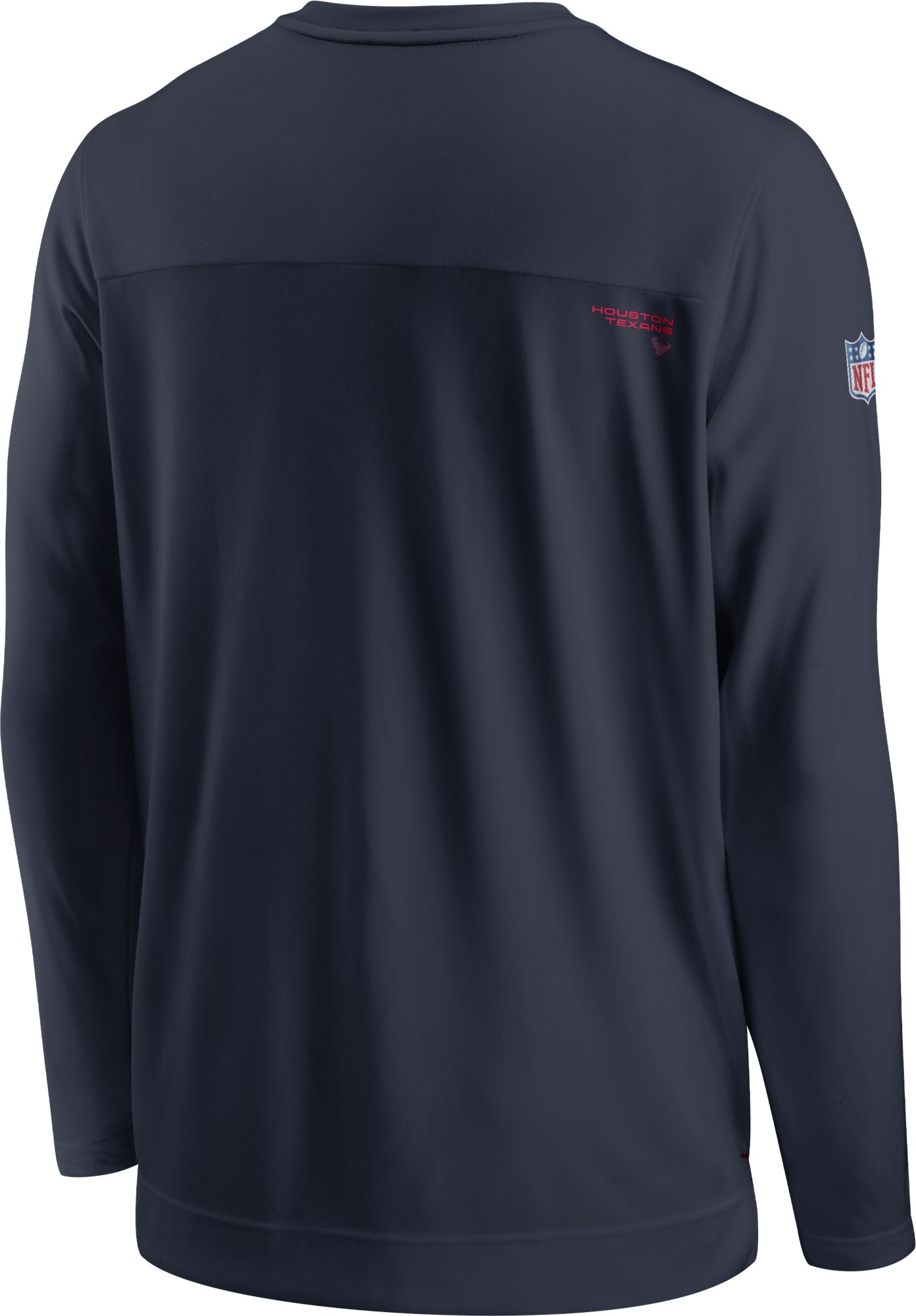 Nike Men's Houston Texans Sideline Coaches Navy Long Sleeve T-Shirt product image