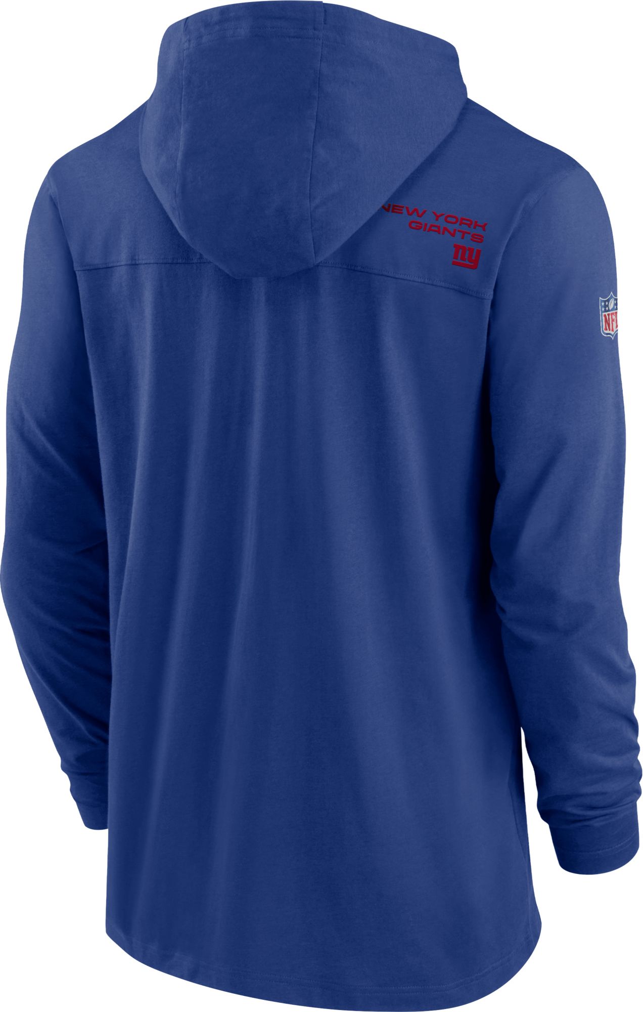 Nike Men's New York Giants Sideline Dri-FIT Hooded Long Sleeve Blue T-Shirt product image