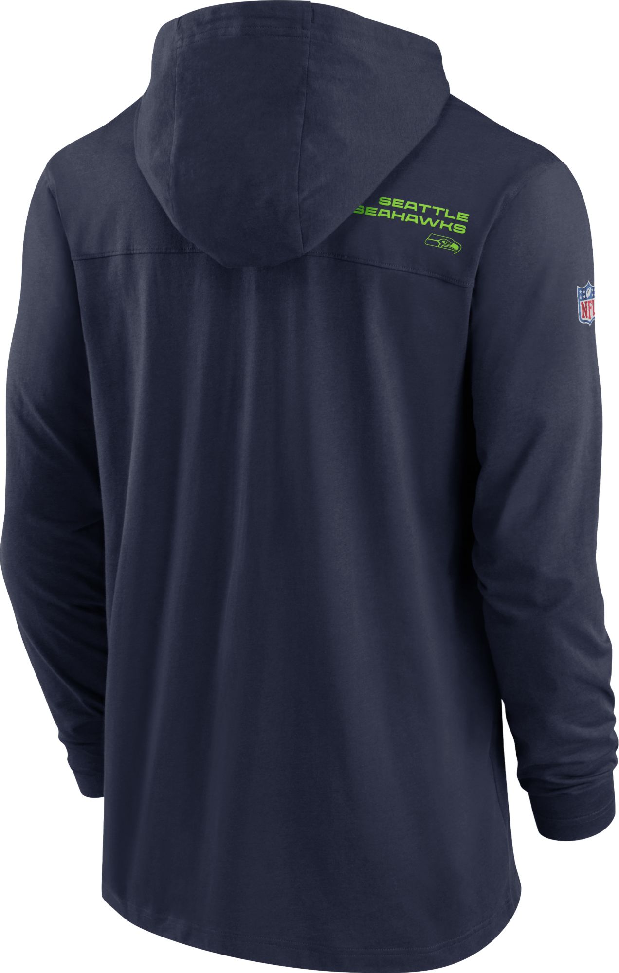 Nike Men's Seattle Seahawks Sideline Dri-FIT Hooded Long Sleeve Navy T-Shirt product image