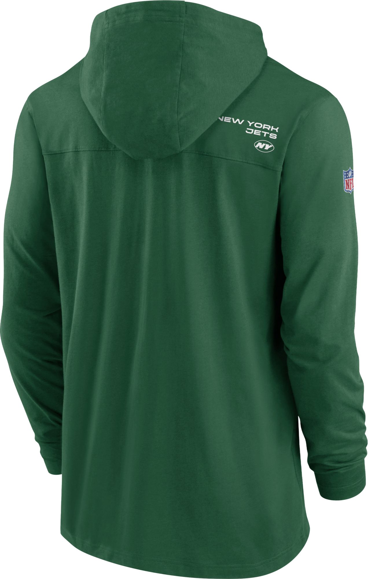 Nike Men's New York Jets Sideline Dri-FIT Hooded Long Sleeve Green T-Shirt product image